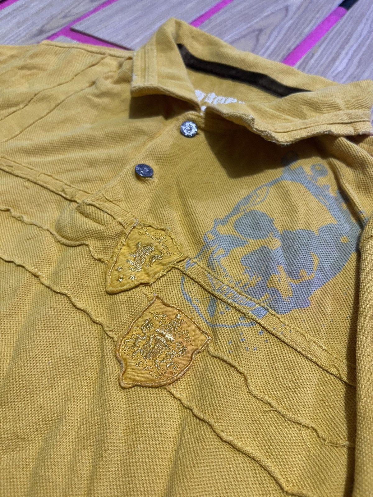 If Six Was Nine Y2K ON BOARD polo tshirt motif skull vintage style Size US M / EU 48-50 / 2 - 7 Thumbnail