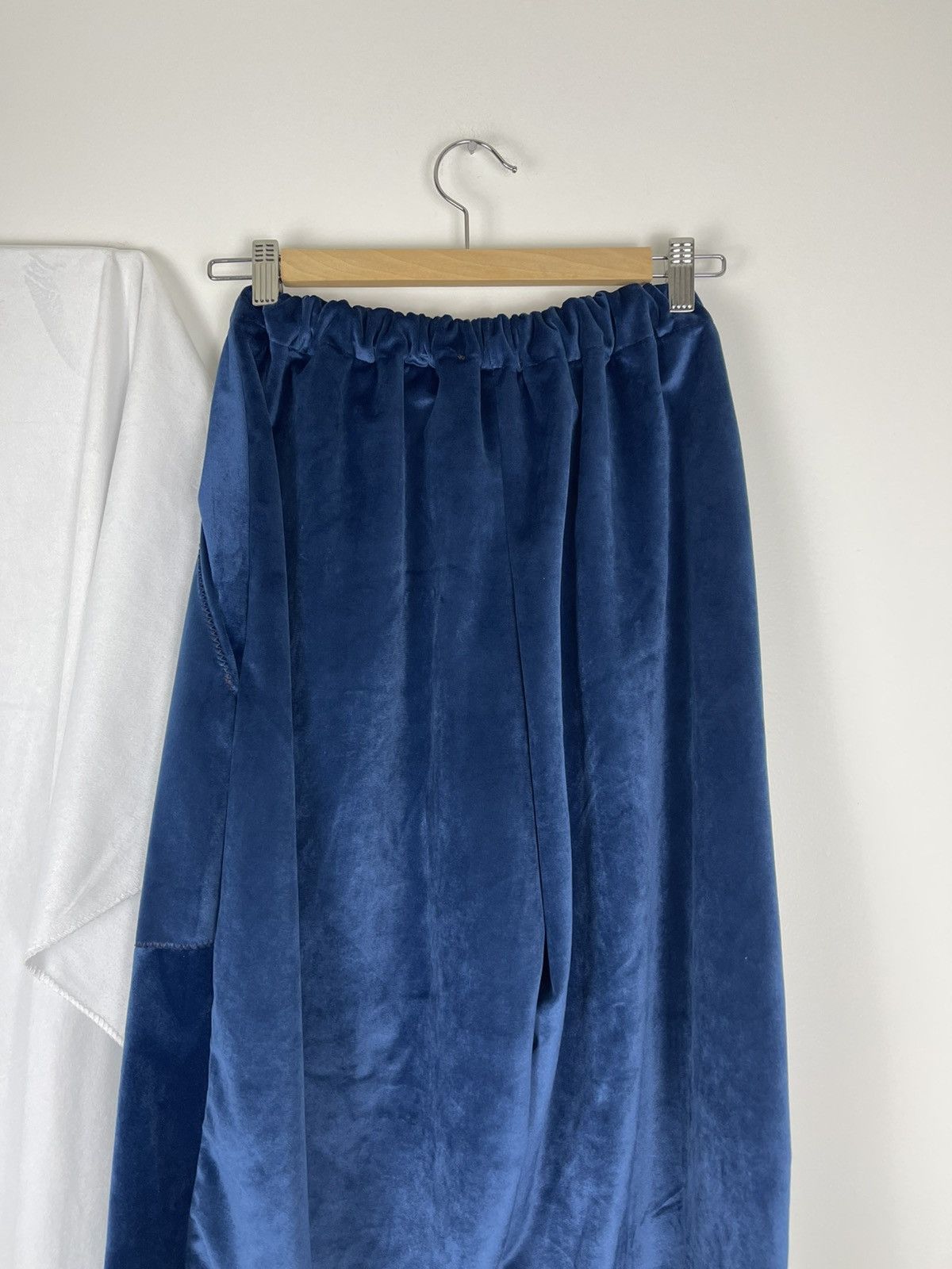 Chorley Blue velvet wide leg baggy lounge pants sample Size US 34 / EU 50 - 4 Thumbnail
