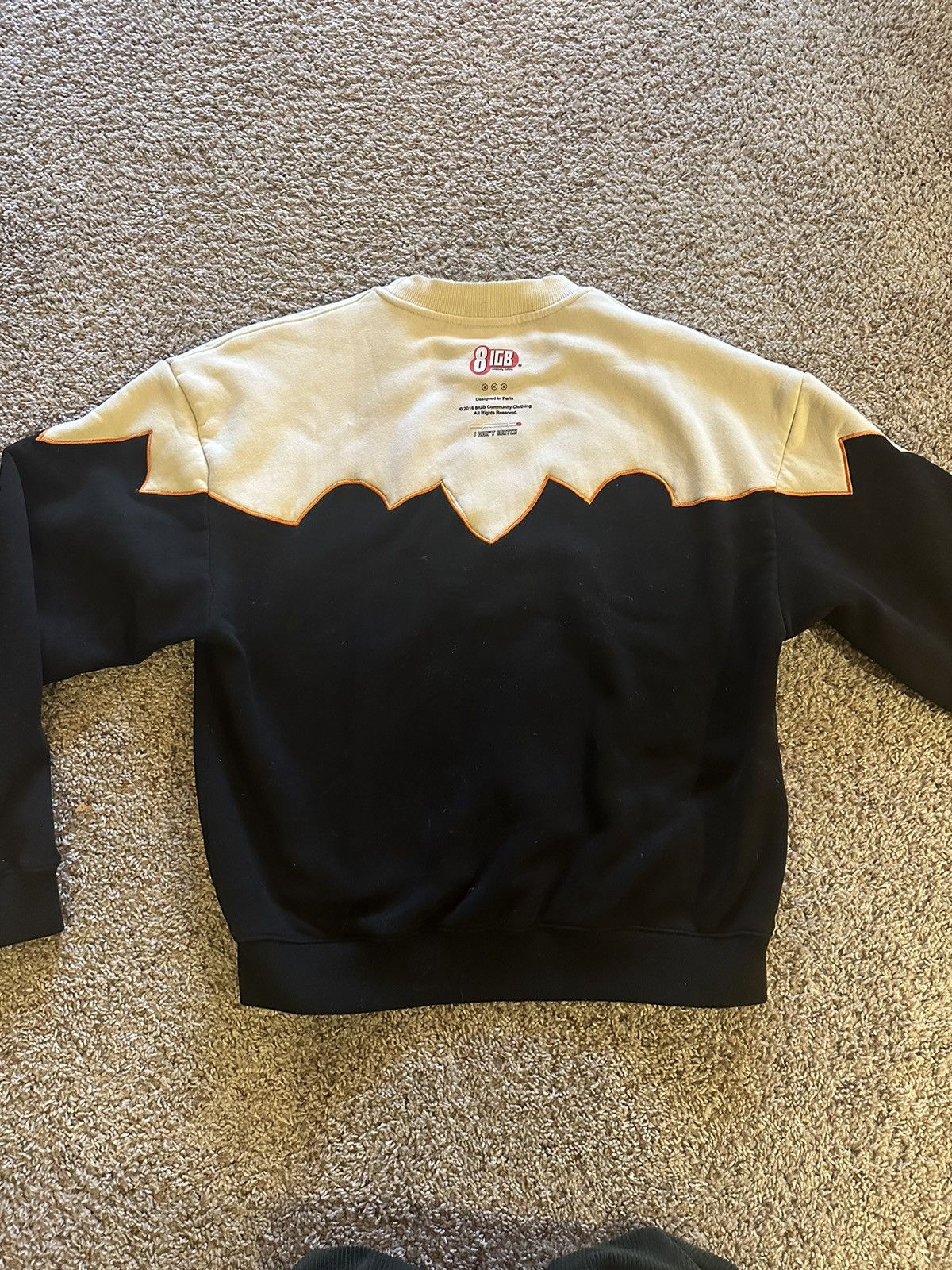 Other 8IGB Y2K black/tan thick crewneck Size US S / EU 44-46 / 1 - 2 Thumbnail
