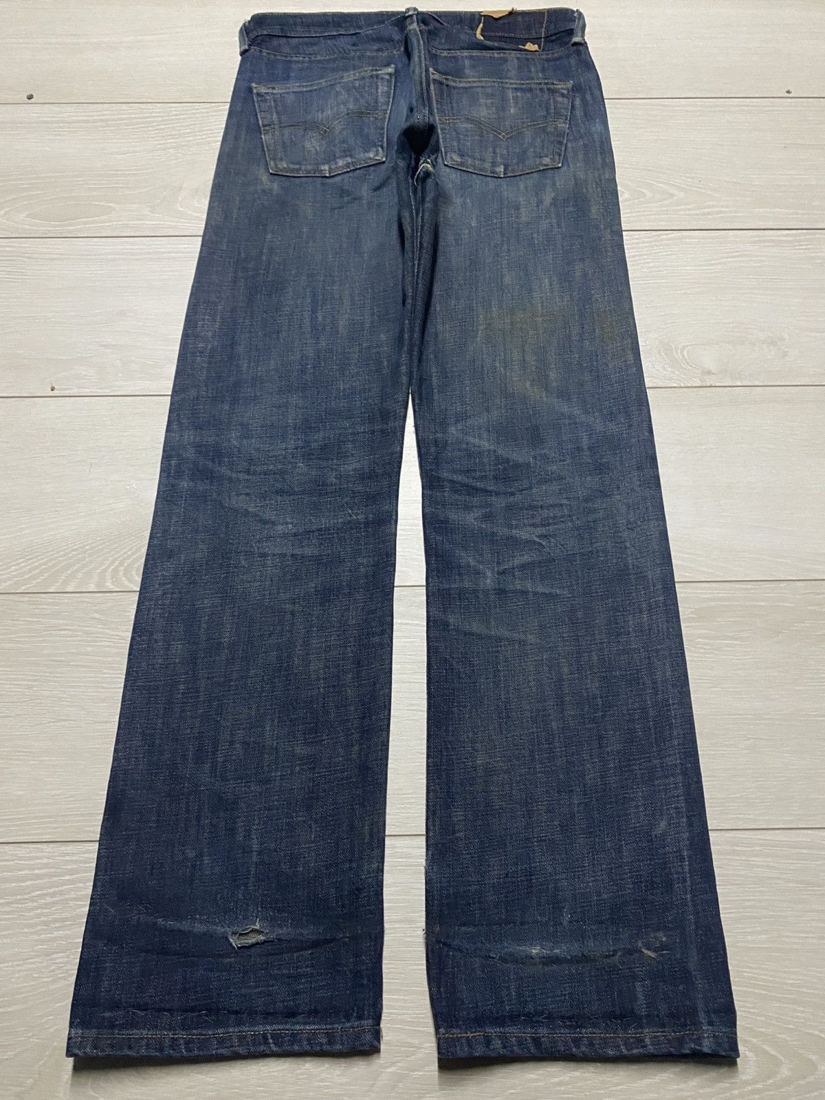 Levi's Vintage Levis 501 Y2K Mud Wash Distressed Loose Jeans Size US 30 / EU 46 - 2 Thumbnail