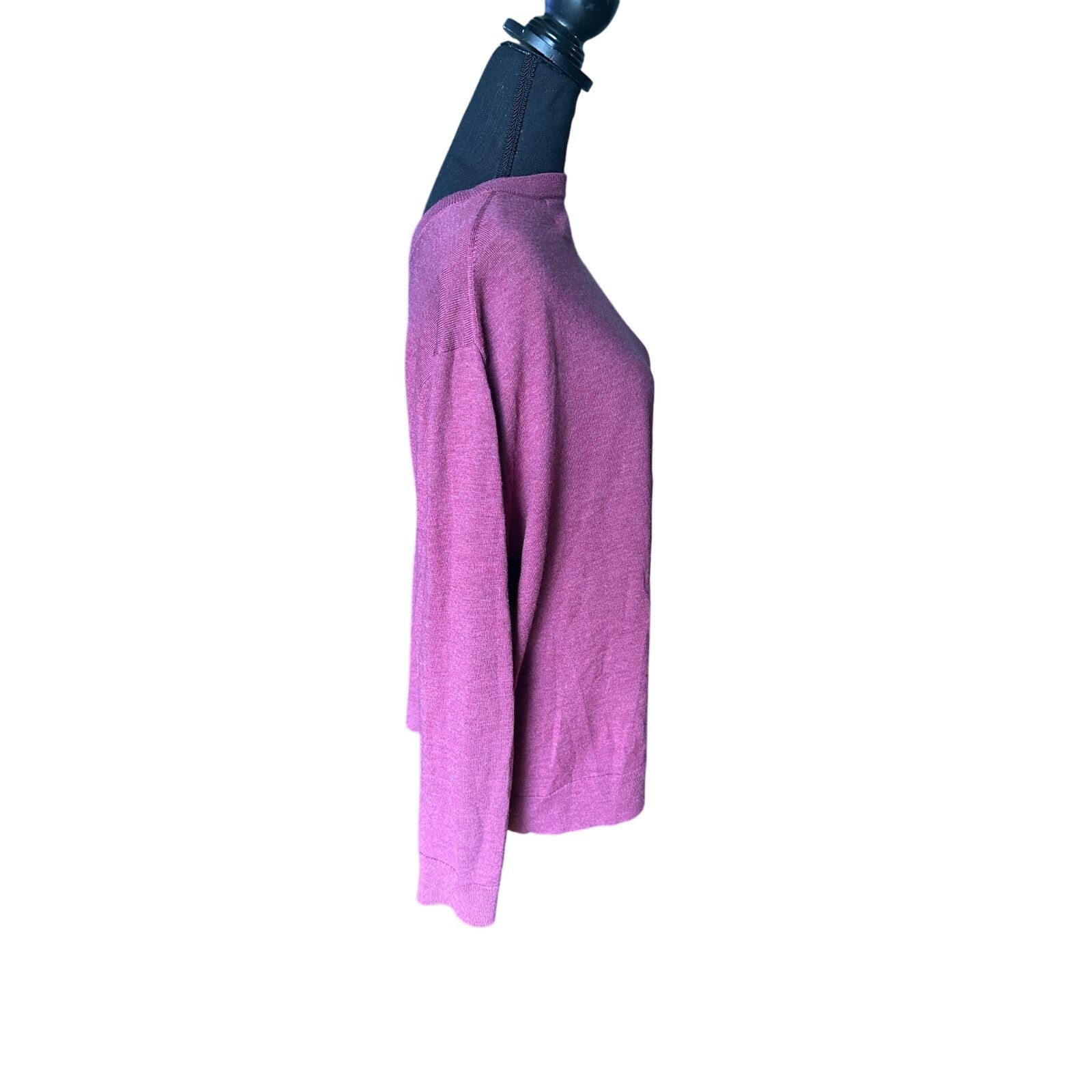 Banana Republic Banana Republic Merino Wool Crewneck Sweater Pink Heather XL Size US XL / EU 56 / 4 - 5 Thumbnail