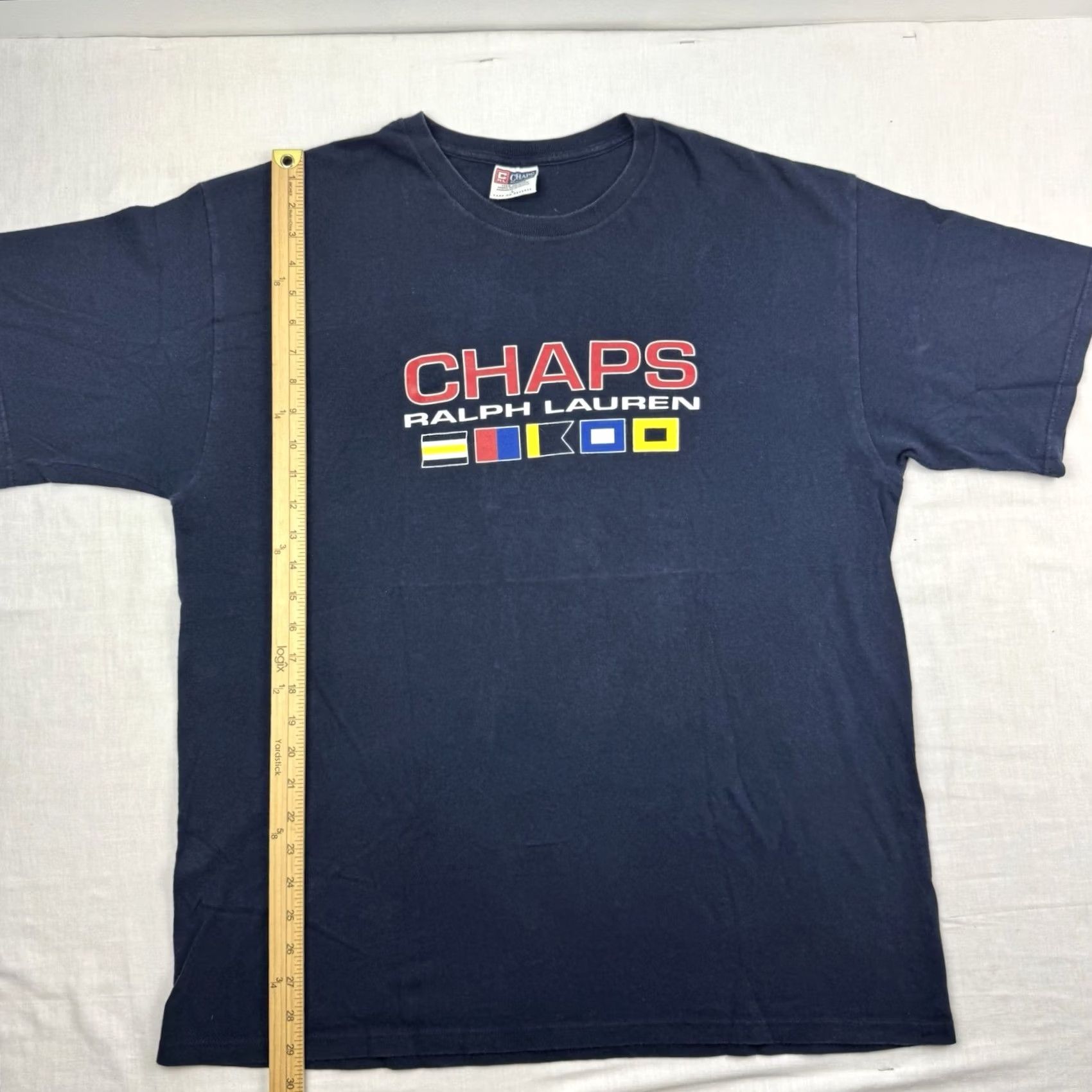 Chaps VINTAGE Chaps Ralph Lauren T Shirt Adult Large Blue 90s USA Flag Shirt Mens Size US L / EU 52-54 / 3 - 4 Thumbnail