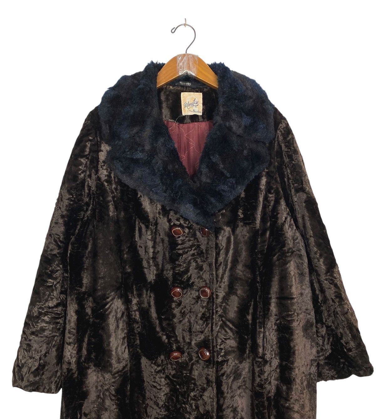 Vintage Rare‼️ Vtg Niccolina Monalisa Faux Fur Double-Breasted Coat Size L / US 10 / IT 46 - 2 Thumbnail