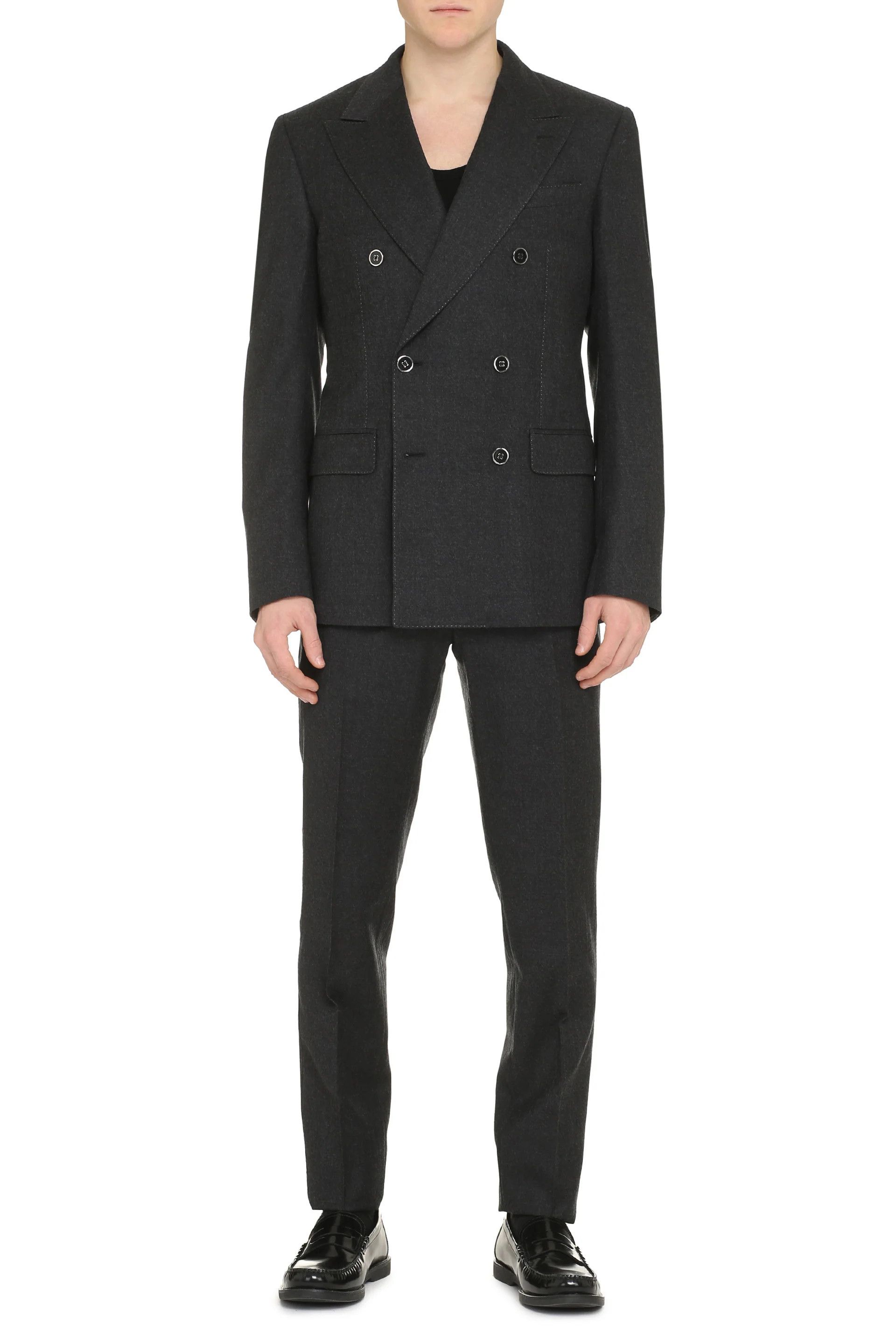 Dolce & Gabbana o1y0125 Double-Breasted Blazer in Charcoal Size US M / EU 48-50 / 2 - 3 Thumbnail