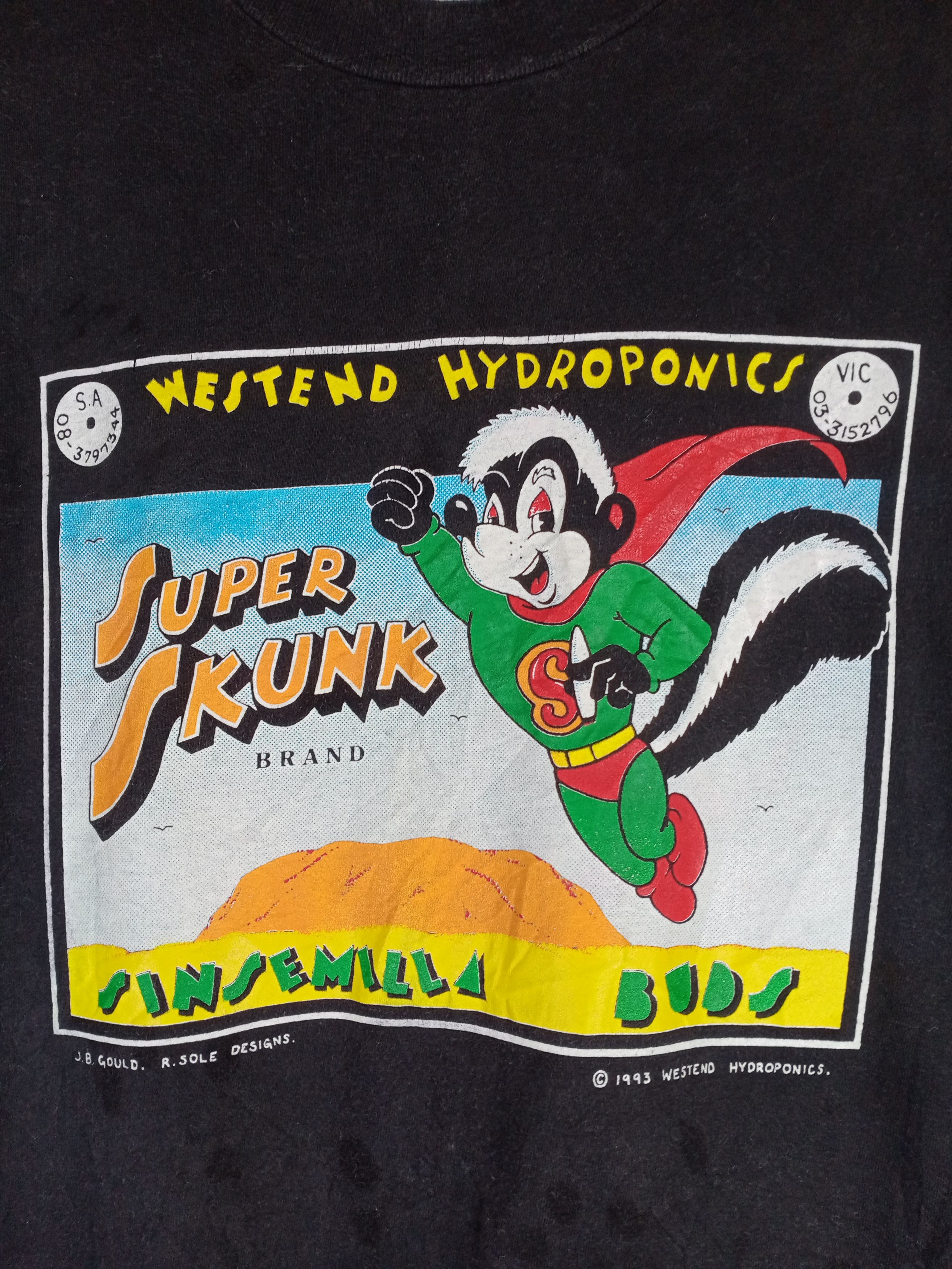 Cartoon Network × Vintage Rare Vintage 90s Super Skunk Sinsemilla Buds Distressed Tee Size US L / EU 52-54 / 3 - 3 Thumbnail