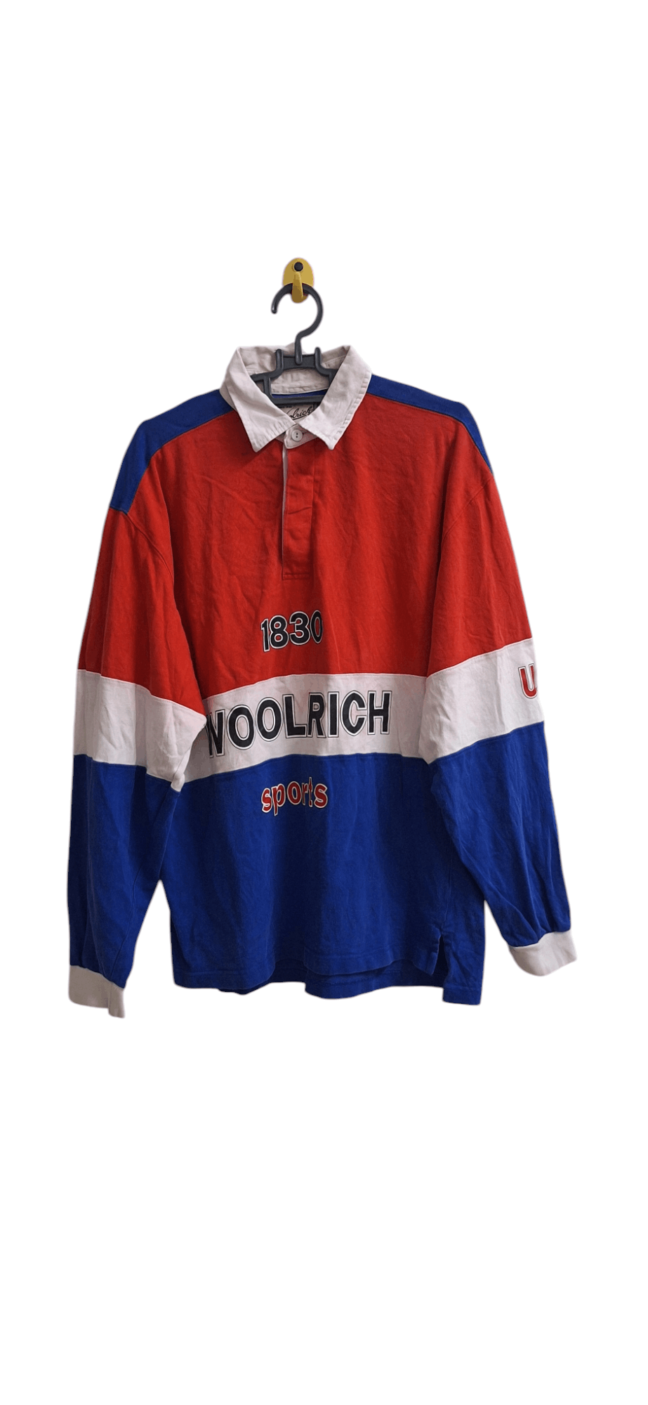 Rugby Ralph Lauren × Vintage × Woolrich Woolen Mills Vintage Woolrich Polo Rugby Size US L / EU 52-54 / 3 - 1 Thumbnail