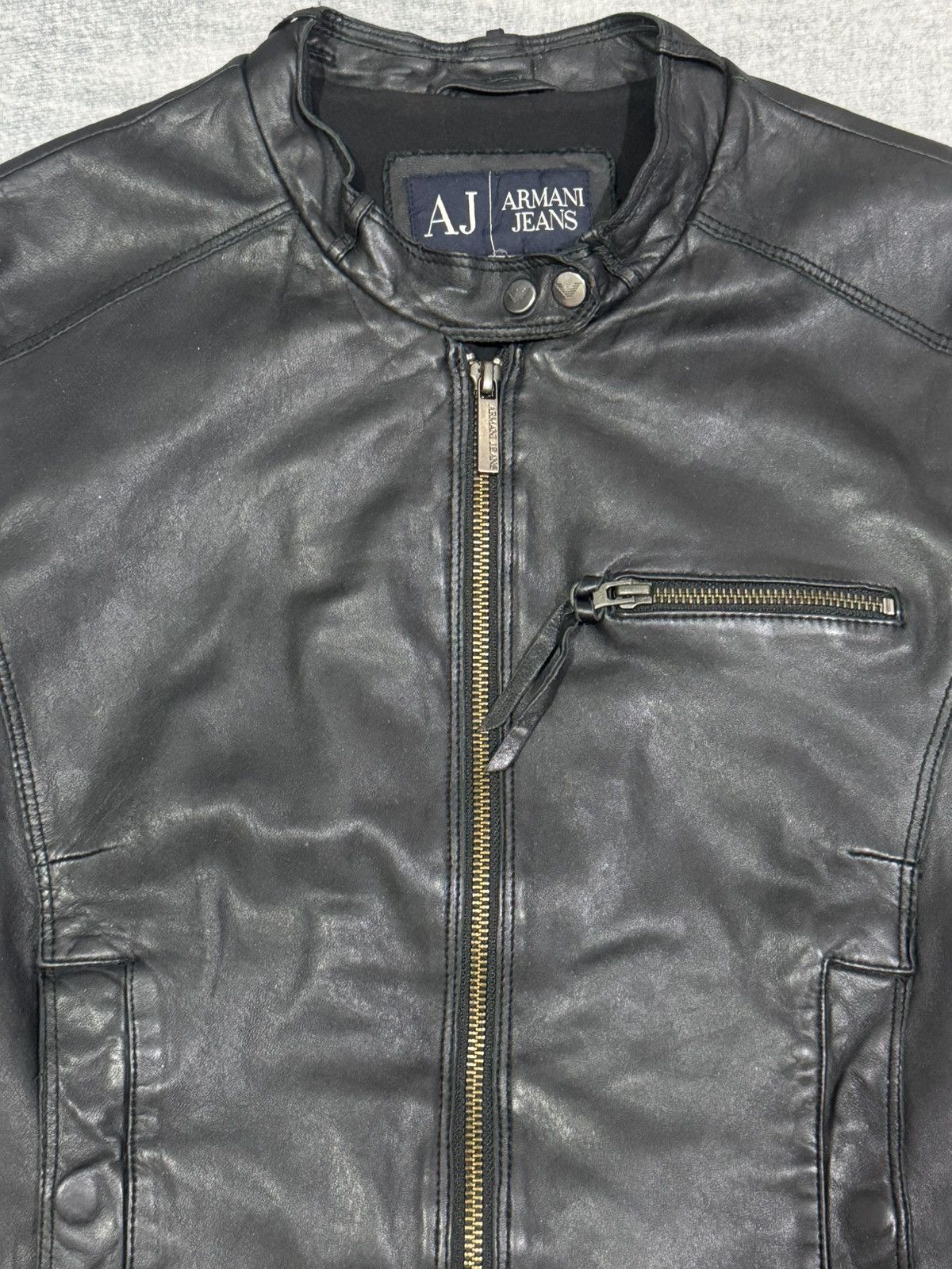 Emporio Armani Armani Jeans - Sheepskin Leather Jacket Size M / US 6-8 / IT 42-44 - 3 Thumbnail