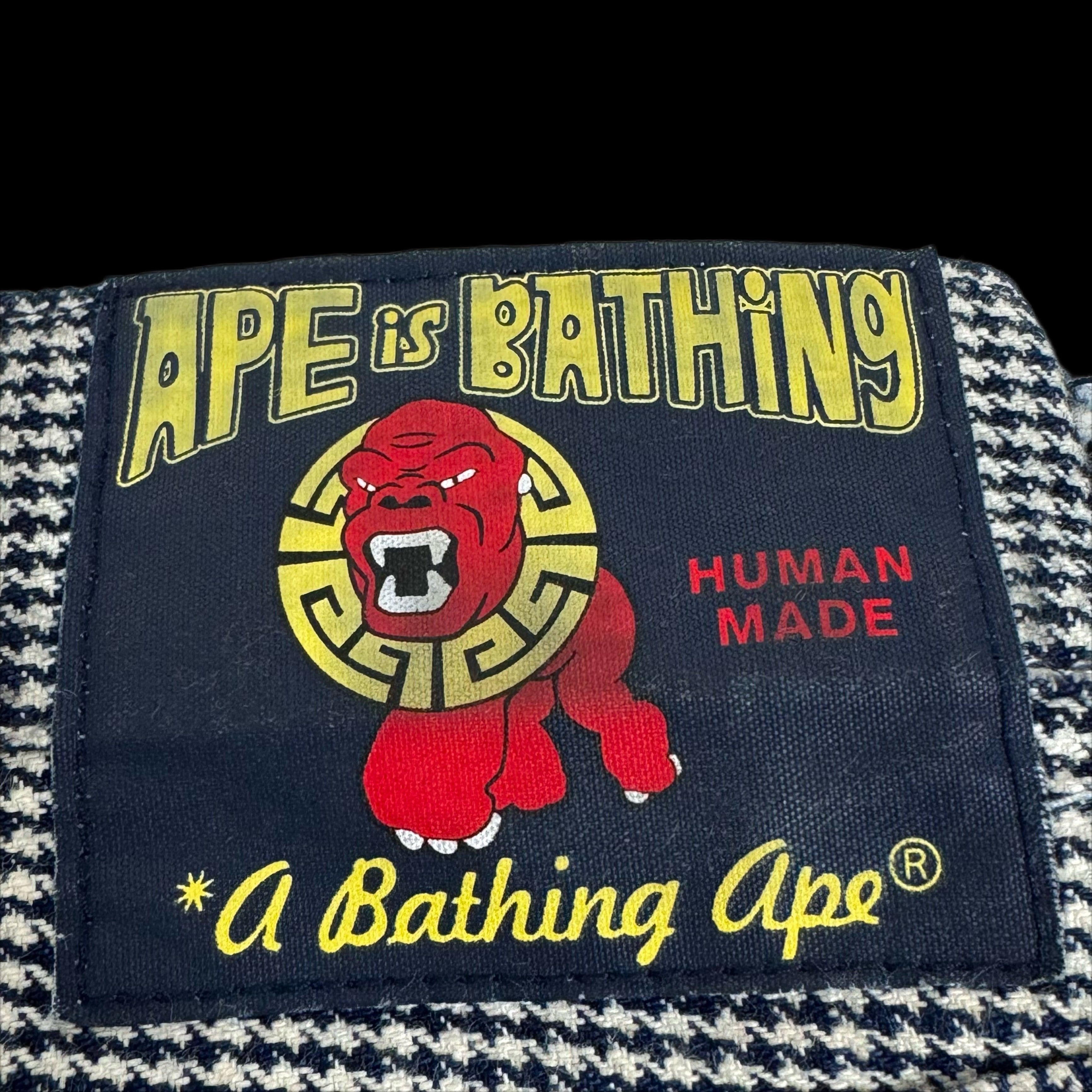 Bape 2000s bape houndstooth pants sta logo nigo rare japan Size US 34 / EU 50 - 5 Thumbnail