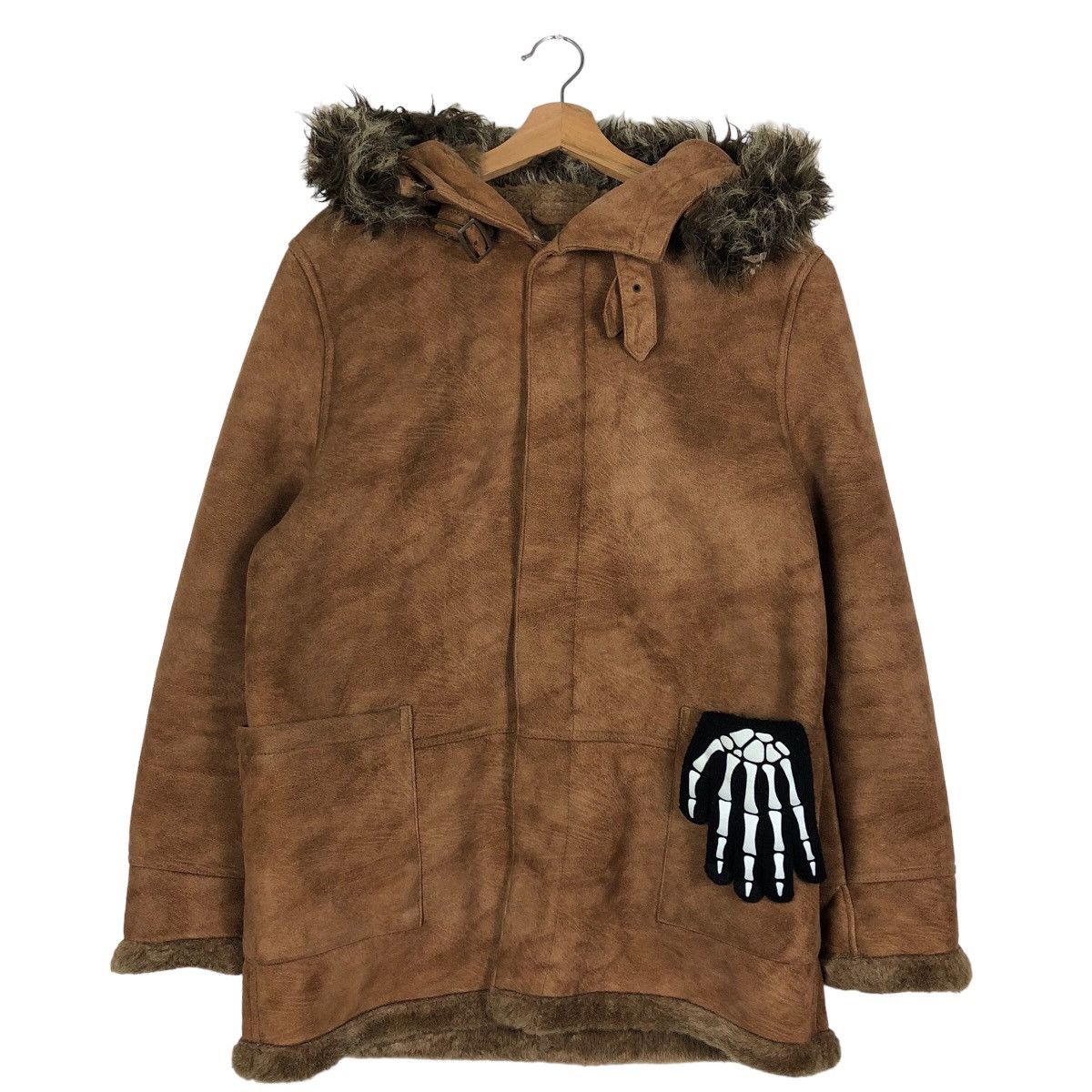 Japanese Brand 🔥90’s Vintage Carter’s Moleskin Leather Mink Fur Hoodie Size US L / EU 52-54 / 3 - 2 Thumbnail
