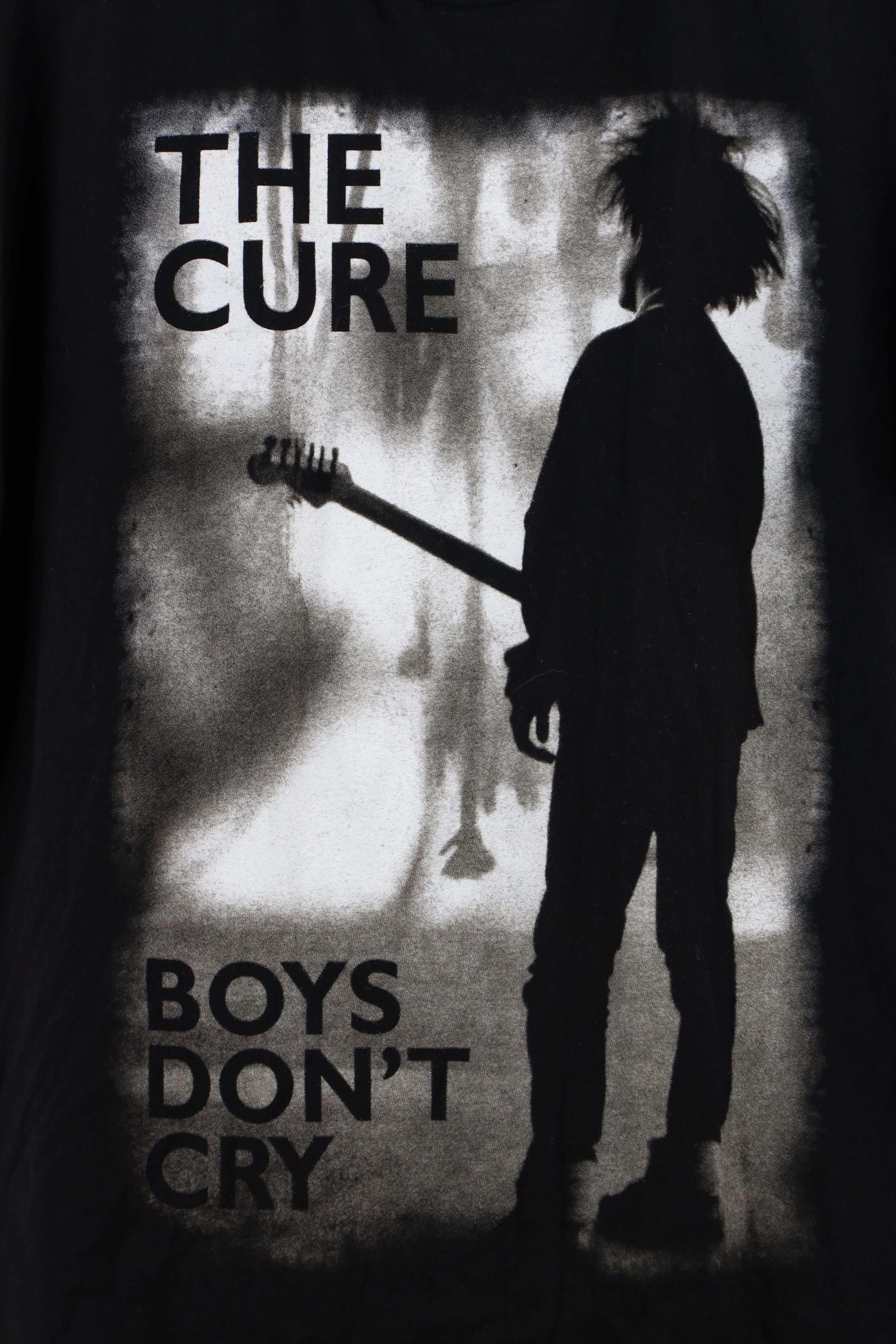 Vintage Retro Out Boys Don't Cry The Cure Band T-Shirt Black Size US L / EU 52-54 / 3 - 4 Thumbnail