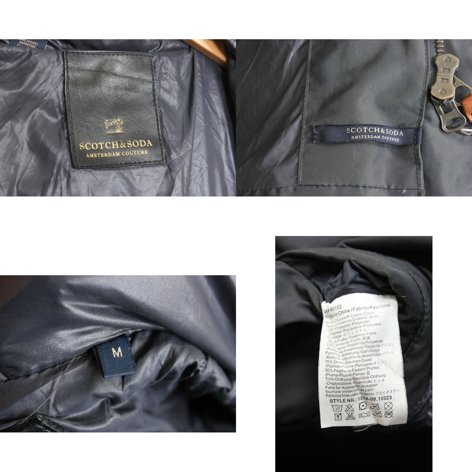Scotch & Soda SCOTCH & SODA Jacket Mens Fur Hooded Down Parka M Grey Size US M / EU 48-50 / 2 - 8 Thumbnail