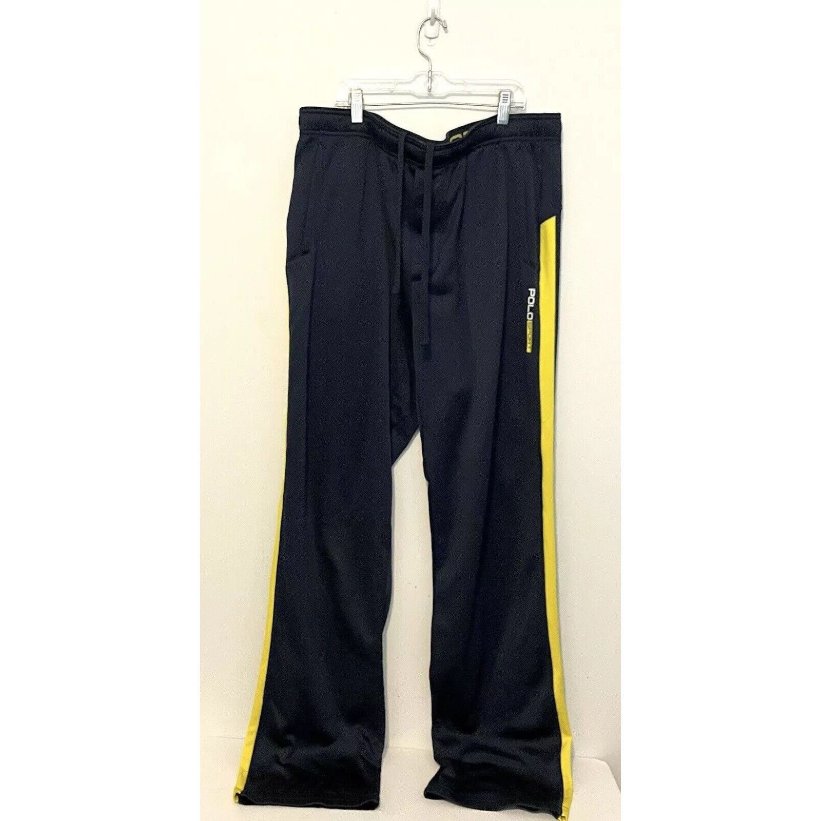 Polo Ralph Lauren × Ralph Lauren 2000s Polo Sport Ralph Lauren Sweatpants Navy Yellow Sz XLT Size US 38 / EU 54 - 2 Thumbnail