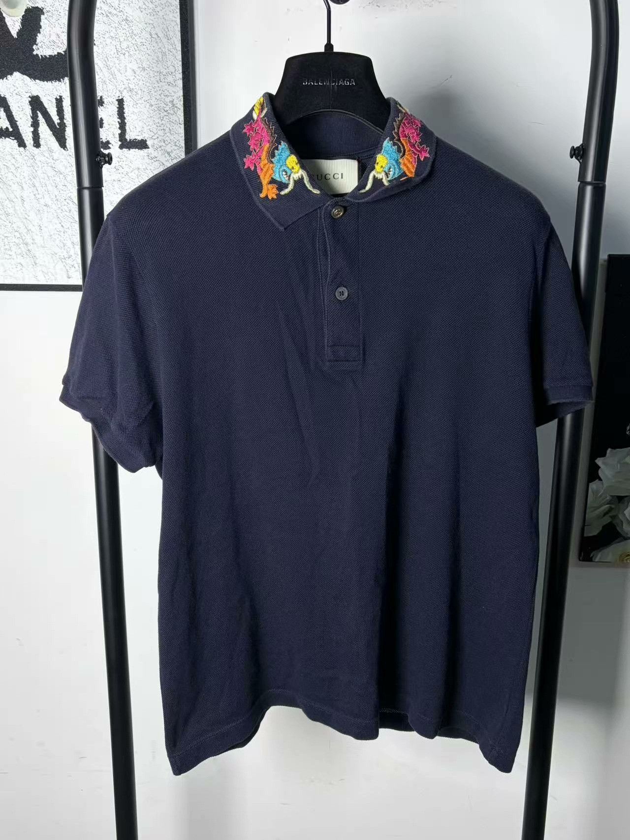 Gucci Gucci Embroidered White Polo m Men Size US M / EU 48-50 / 2 - 1 Thumbnail