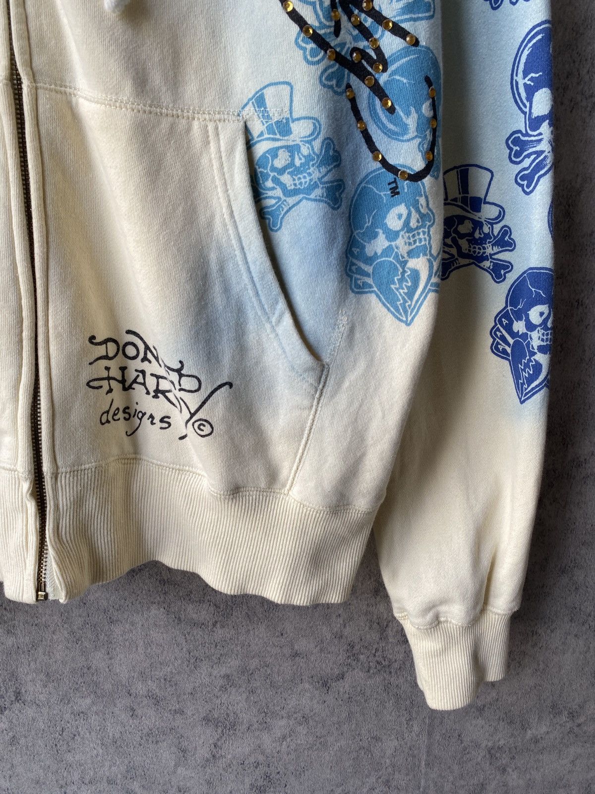 Ed Hardy 2000s Ed Hardy By Christian Audigier Destroyed Tattoo Hoodie Size US XL / EU 56 / 4 - 9 Thumbnail