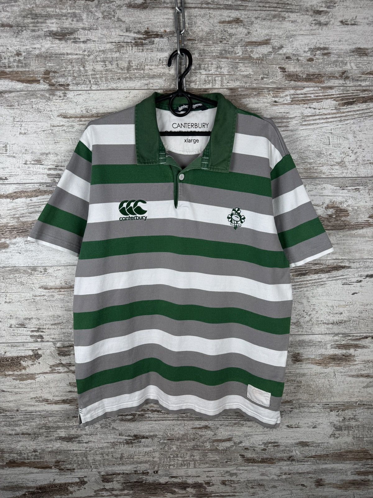 Canterbury of New Zealand × Vintage Mens Vintage Canterbury of New Zealand Ireland rugby tee Size US XL / EU 56 / 4 - 2 Thumbnail