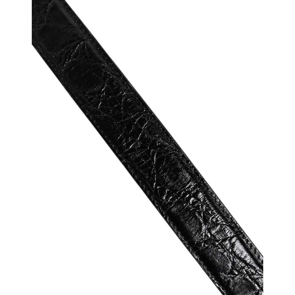 Dolce & Gabbana Dolce & Gabbana Black Alligator Leather Bag Shoulder Strap Size ONE SIZE - 5 Thumbnail