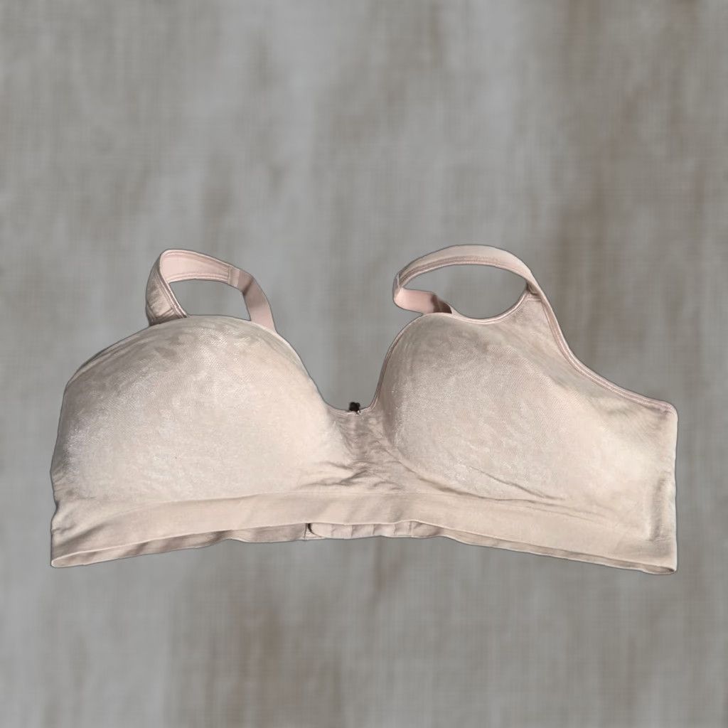 Vintage BREEZIES Bra Beige Underwire Women 44DD Adult Full Cup DD Size 44 Tan Beige Underwired Nylon Spandex Size ONE SIZE - 1 Thumbnail
