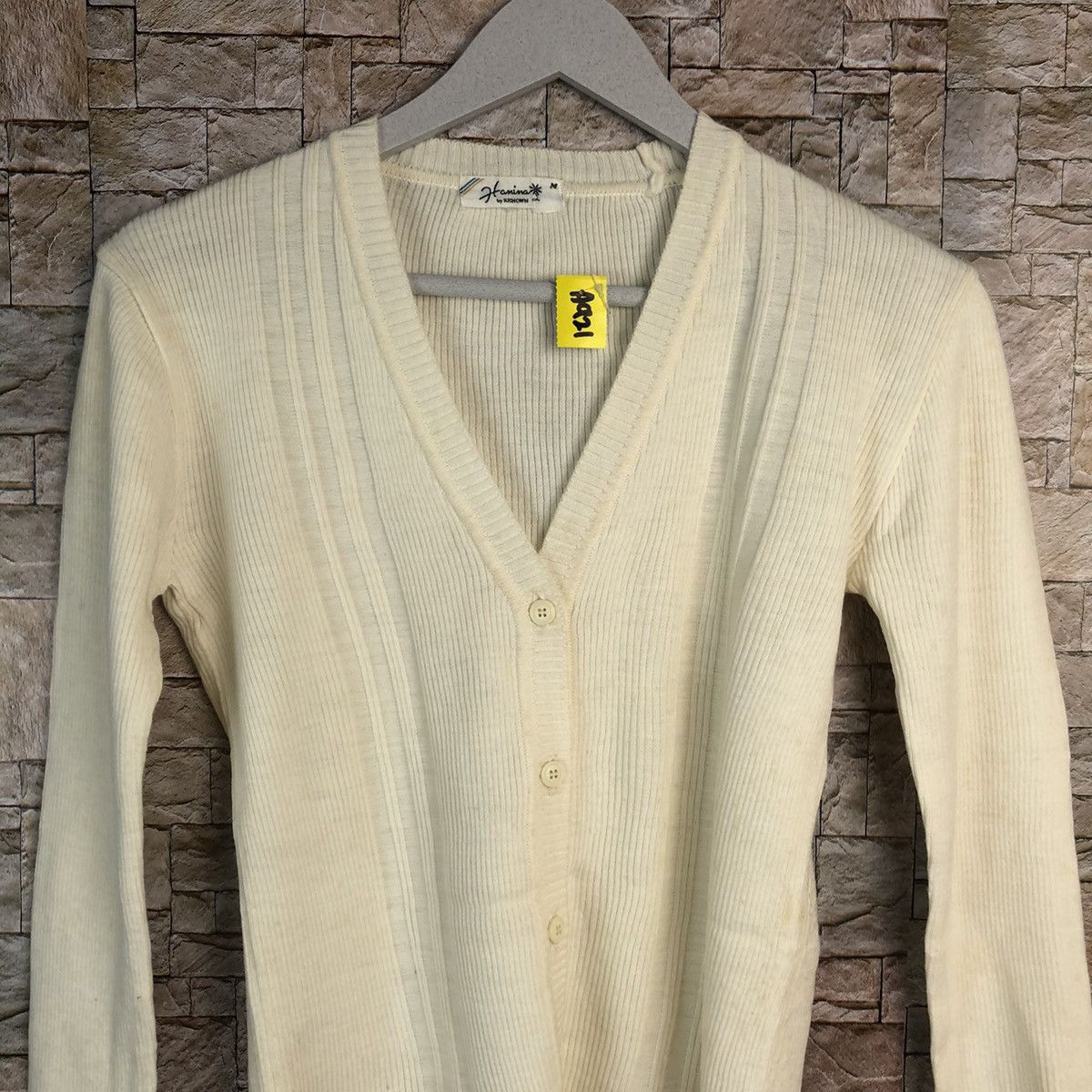 Homespun Knitwear × Japanese Brand Hamina White Knitwear cardigan vintage japan #A921 Size M / US 6-8 / IT 42-44 - 5 Thumbnail
