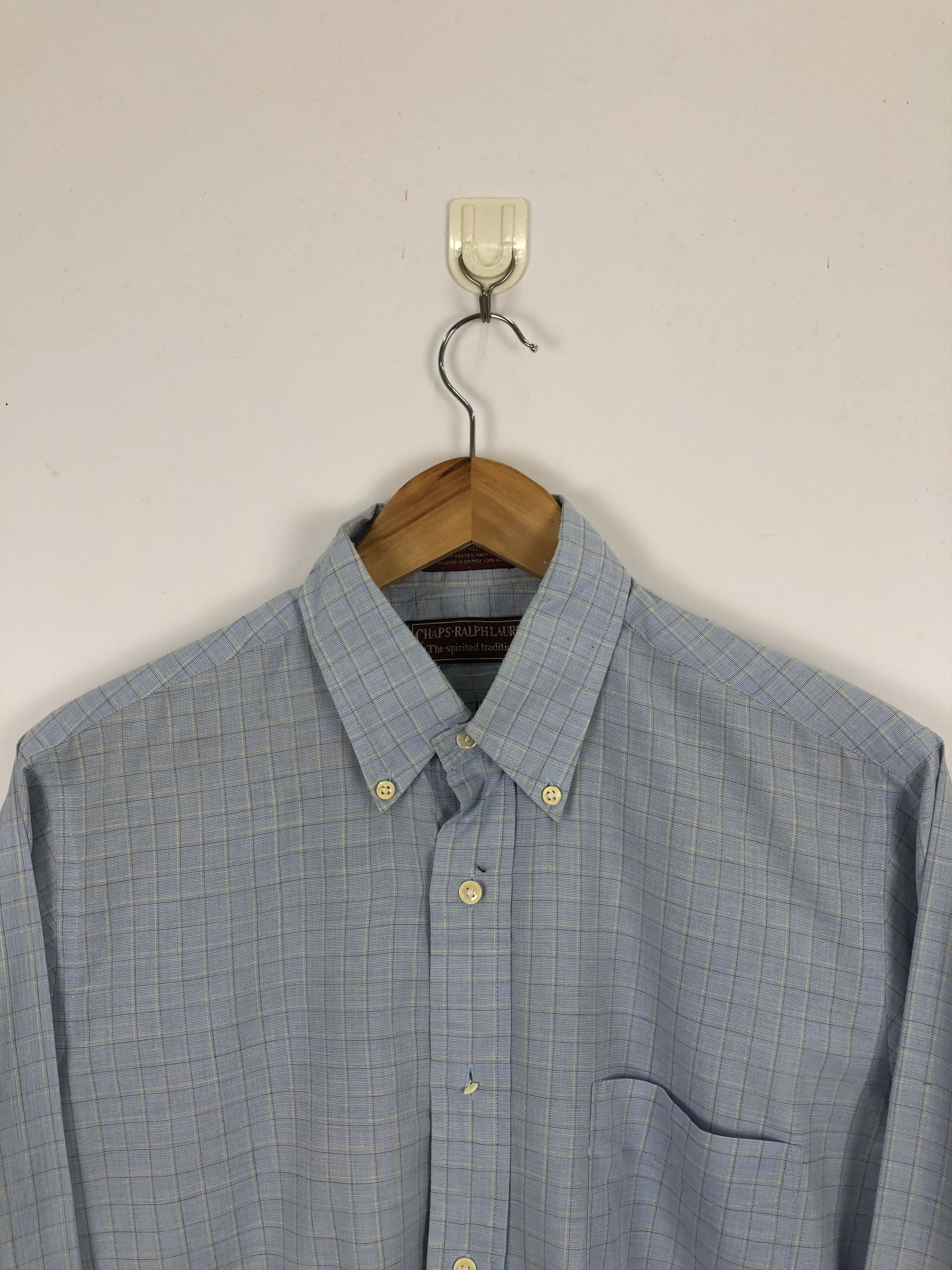Chaps Ralph Lauren × Vintage Vintage 90s Chaps Ralph Lauren Chambray Western Shirt TA0455 Size US L / EU 52-54 / 3 - 2 Thumbnail
