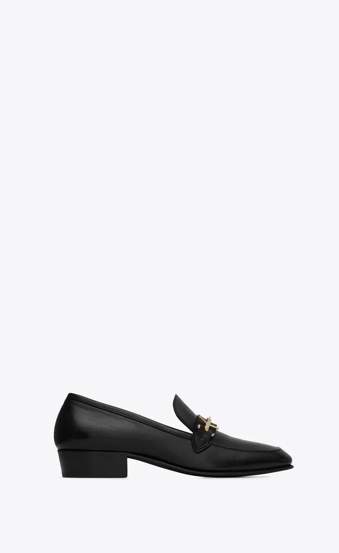 Saint Laurent Paris o1bcso1str1124 Solferino Penny Slippers in Black Size US 11 / EU 44 - 1 Thumbnail