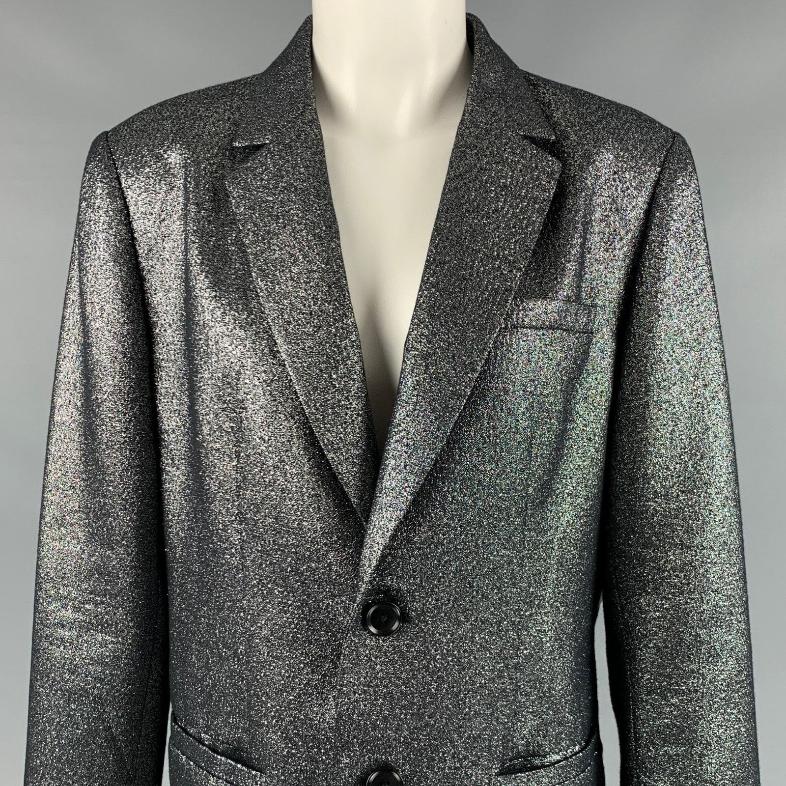 Joie JOIE Size M Silver Polyester Blend Metallic Jacket Size M / US 6-8 / IT 42-44 - 2 Thumbnail
