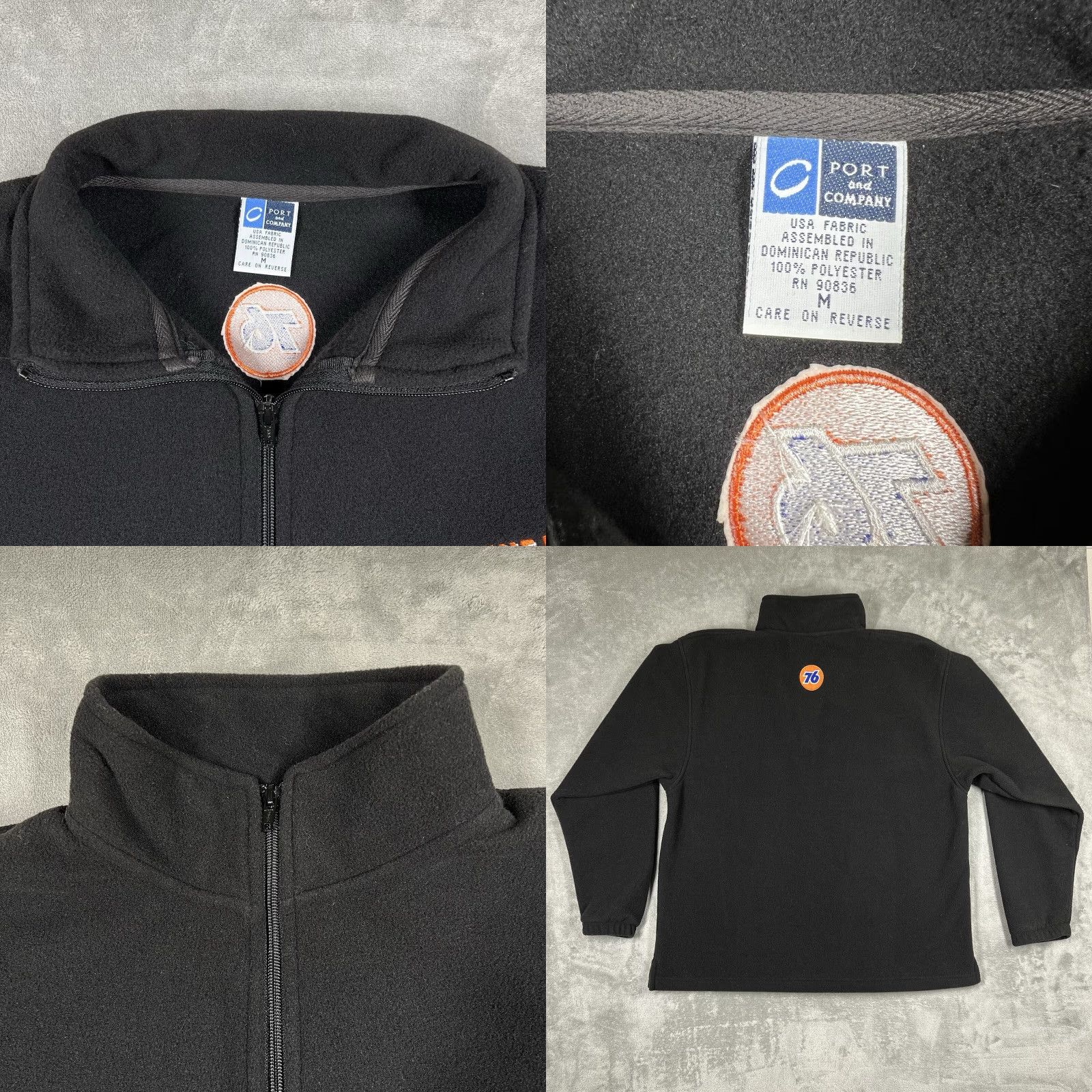Port & Company Port & Company 76 Gas Station Machine vs Machine Mens M Black 1/4 Zip Pullover Sweatshirt Size US M / EU 48-50 / 2 - 8 Thumbnail