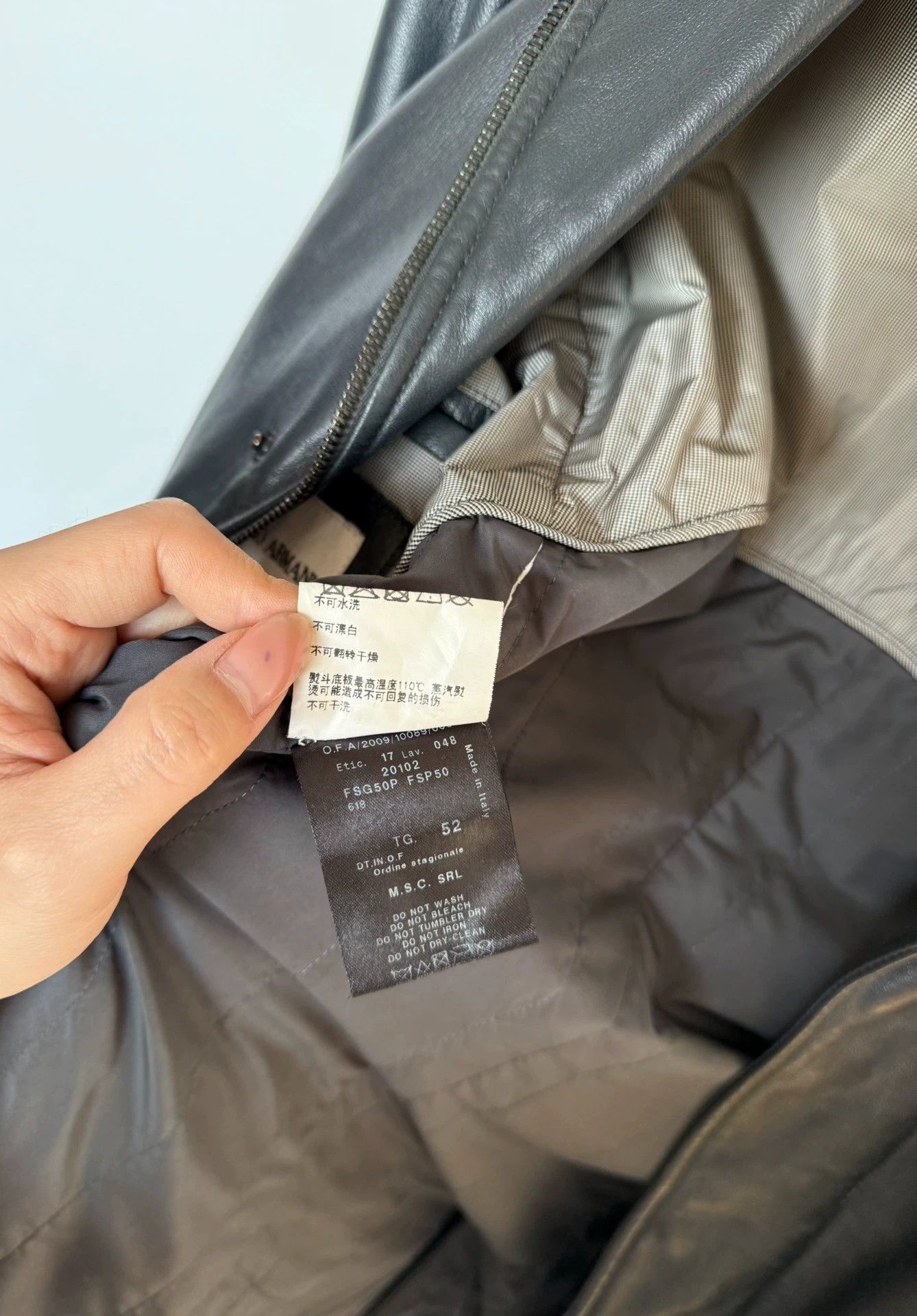 Giorgio Armani Giorgio Armani Midnight Blue Lambskin Leather Blazer 52 Size 52S - 8 Thumbnail