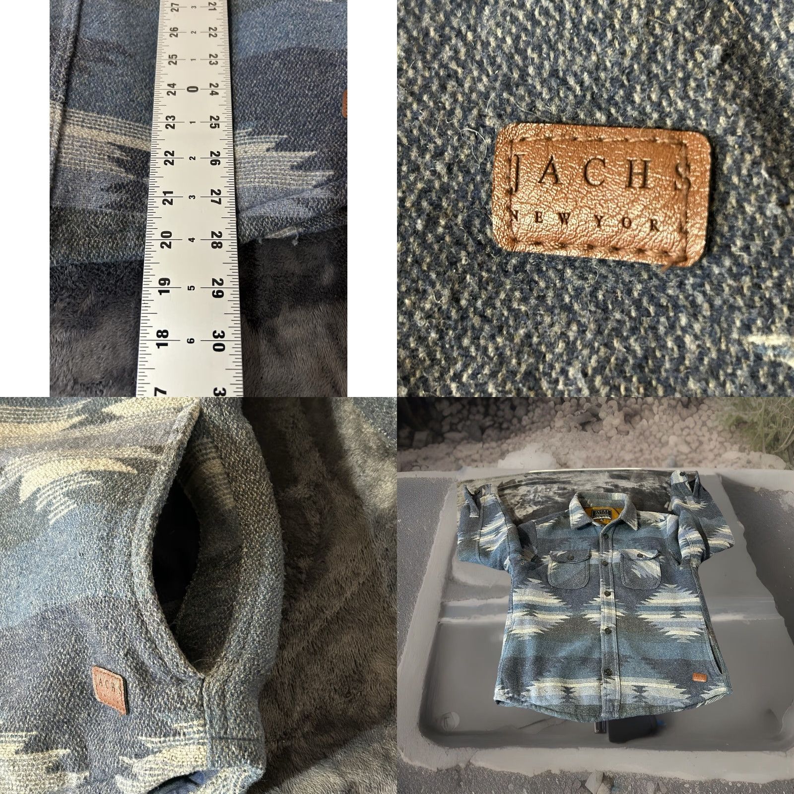 Vintage VINTAGE JACHS New York Wool Blend Shacket Men M Orange Aztec Blue Gray Lined Size US M / EU 48-50 / 2 - 10 Thumbnail