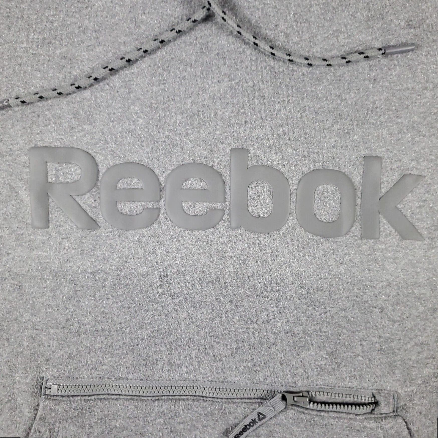 Reebok Reebok Pullover Hoodie Sweatshirt Womens Large Gray Cotton Blend Size L / US 10 / IT 46 - 2 Thumbnail