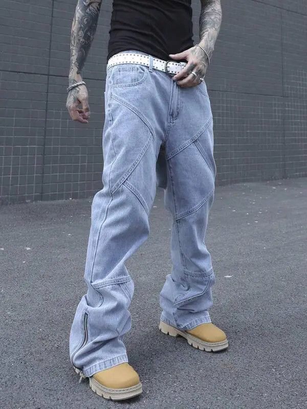 Japanese Brand Wakiko x Yuki Zipper Baggy Drip Jeans Size US 30 / EU 46 - 4 Thumbnail