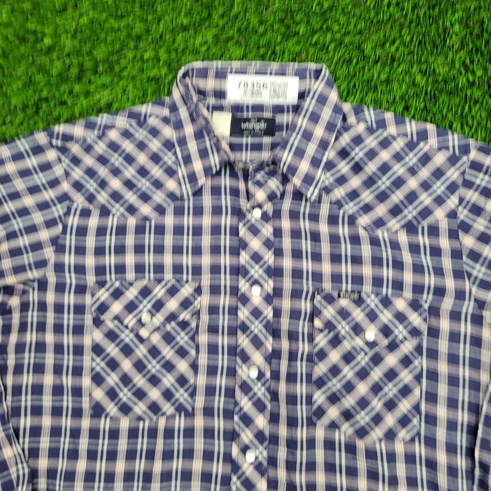 Wrangler Vintage Wrangler Western Snap Shirt Large 22x30 Shadow Plaid Size US L / EU 52-54 / 3 - 3 Thumbnail