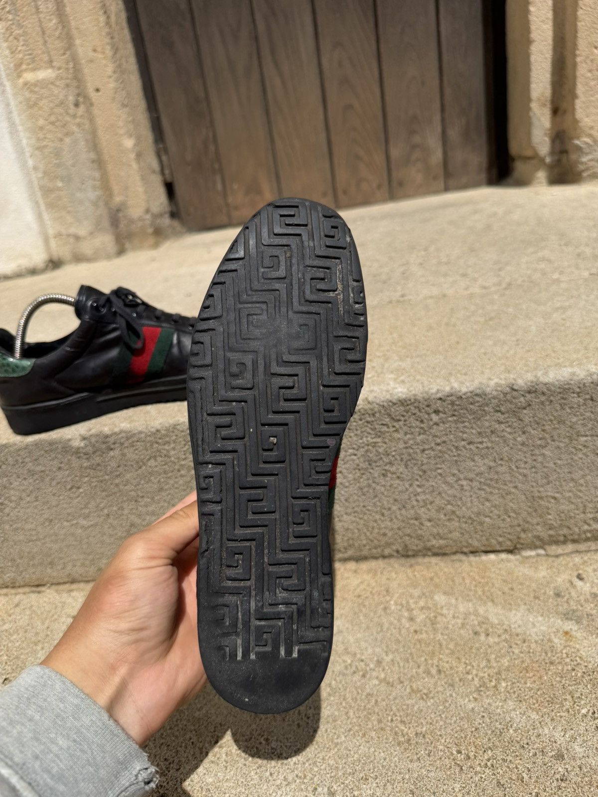 Gucci Gucci Ace Leather Luxury Low-Top Sneakers Hype Rare Old Mone Size US 8 / IT 38 - 9 Thumbnail
