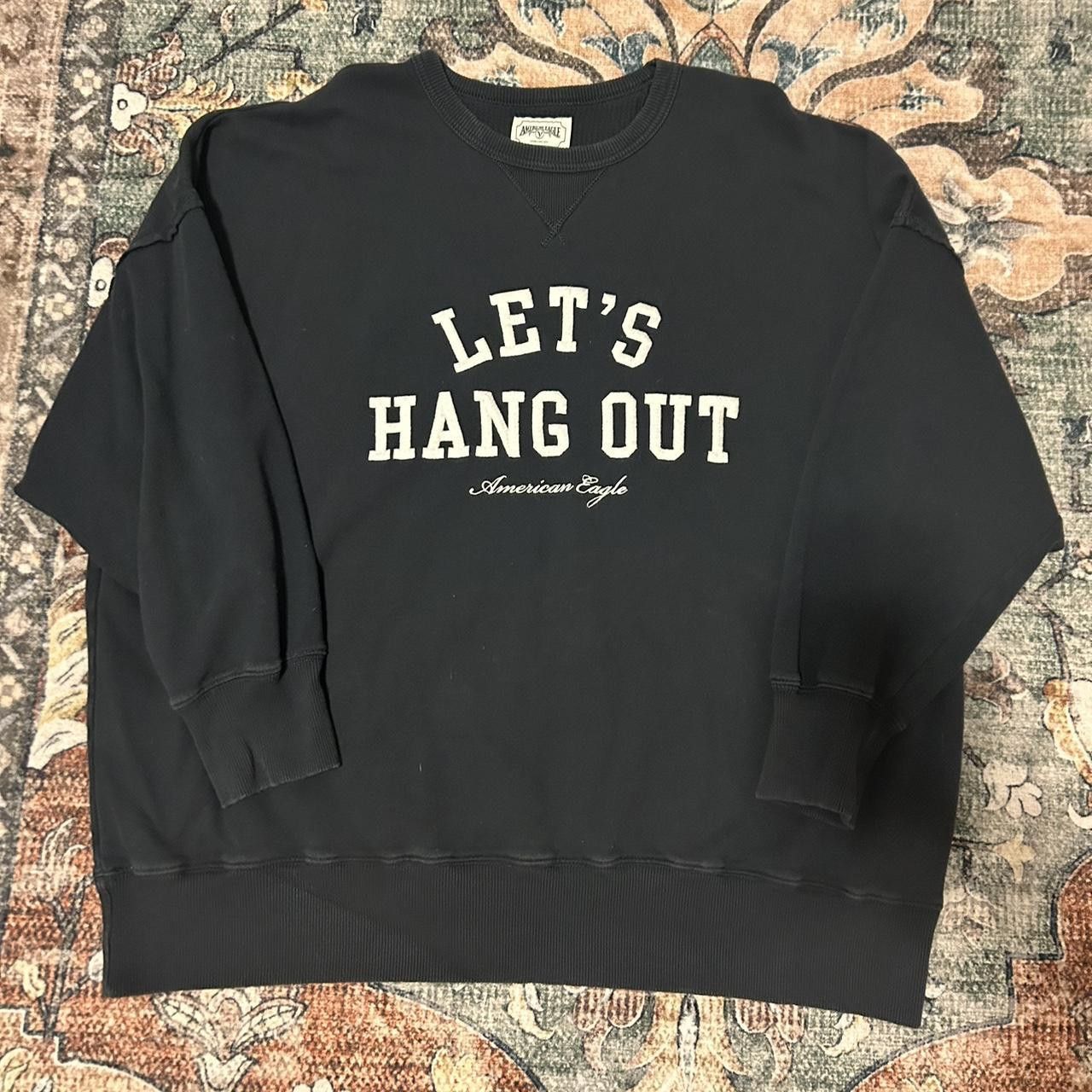 American Eagle Outfitters American Eagle Black Crewneck Sweatshirt XL Size US XL / EU 56 / 4 - 1 Thumbnail