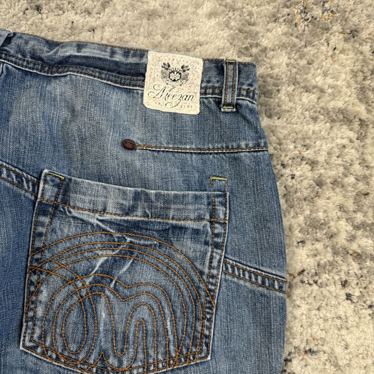 JNCO × Vintage Crazy Vintage y2k baggy embroidered distressed shorts Size US 38 / EU 54 - 2 Thumbnail
