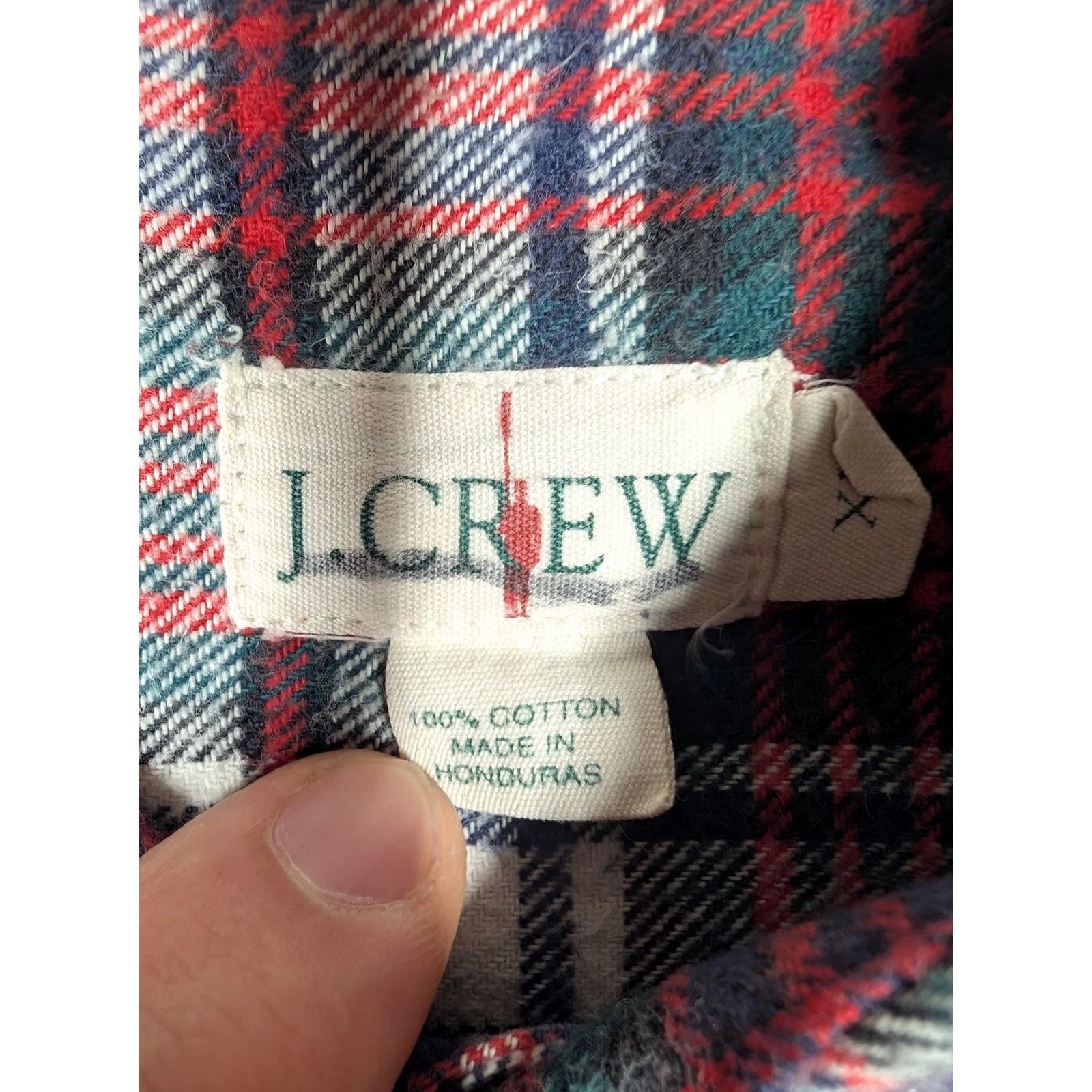 J.Crew VINTAGE J.CREW Oarsmen Flannel Shirt Mens XL Red Green Plaid Long Sleeve Button Up Size US XL / EU 56 / 4 - 5 Thumbnail