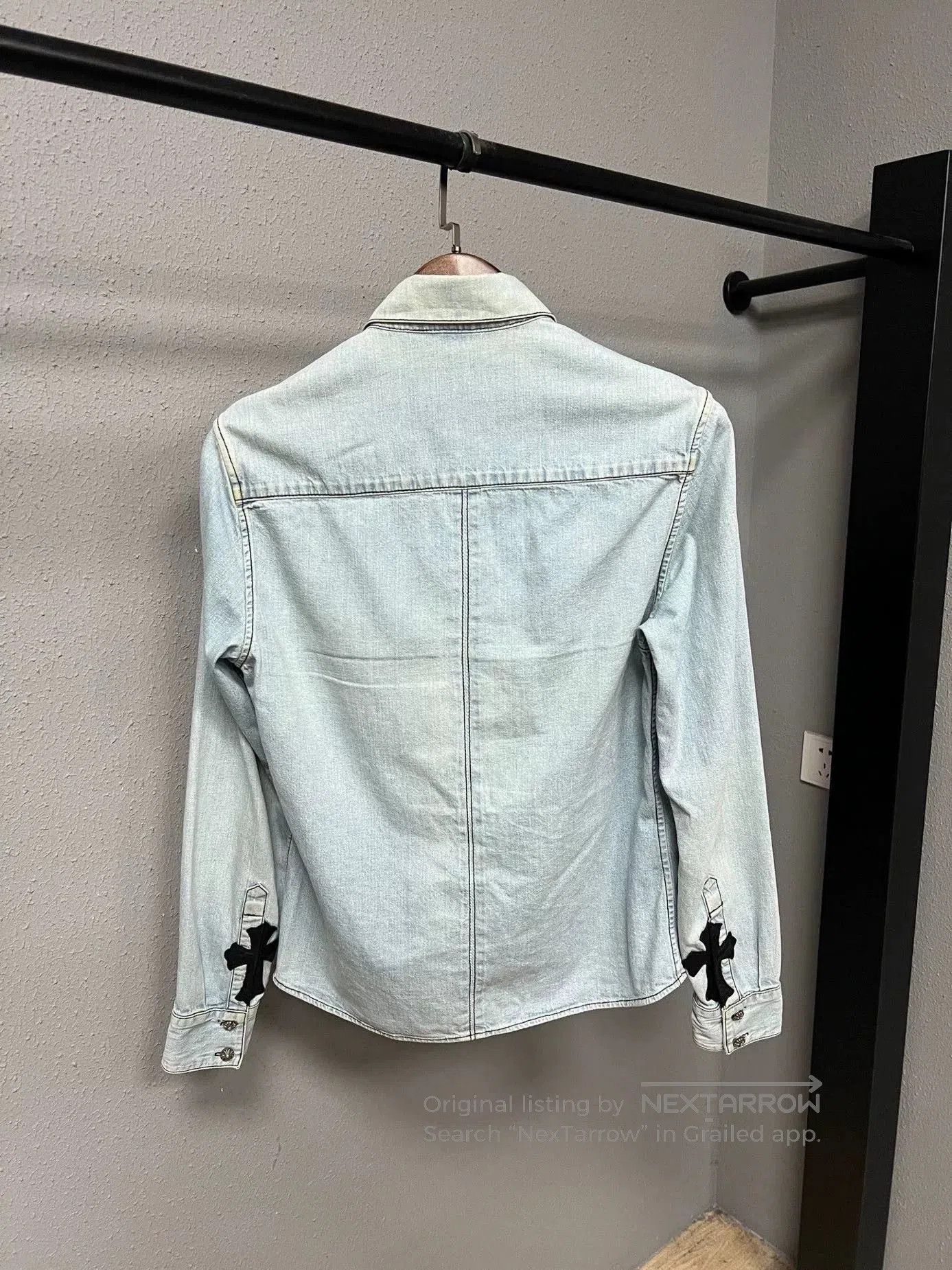 Chrome Hearts Chrome Hearts Cross Logo Denim Shirt. Size US S / EU 44-46 / 1 - 2 Thumbnail