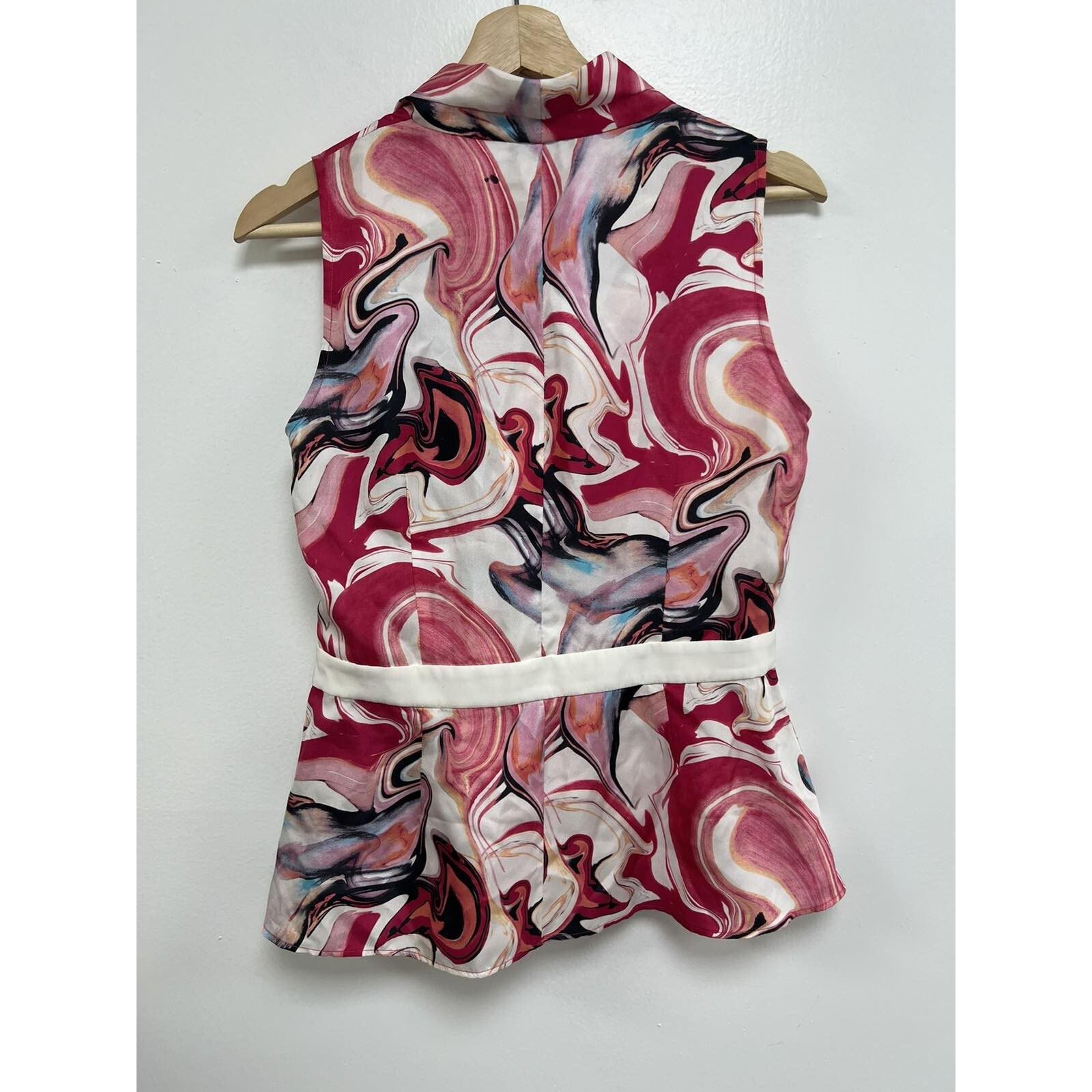 Lafayette 148 Lafayette 148 Women Your Sleevele Silk Blouse Size 4 A001920 Size S / US 4 / IT 40 - 3 Thumbnail