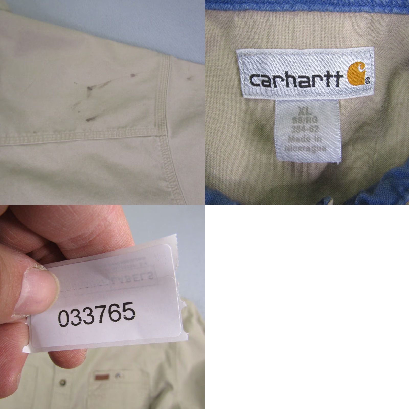 Carhartt VINTAGE Carhartt Shirt Mens XL Beige Tan Button-Up Workwear Outdoors Short Sleeve Casual Cotton Polyester Regular Size US XL / EU 56 / 4 - 9 Thumbnail