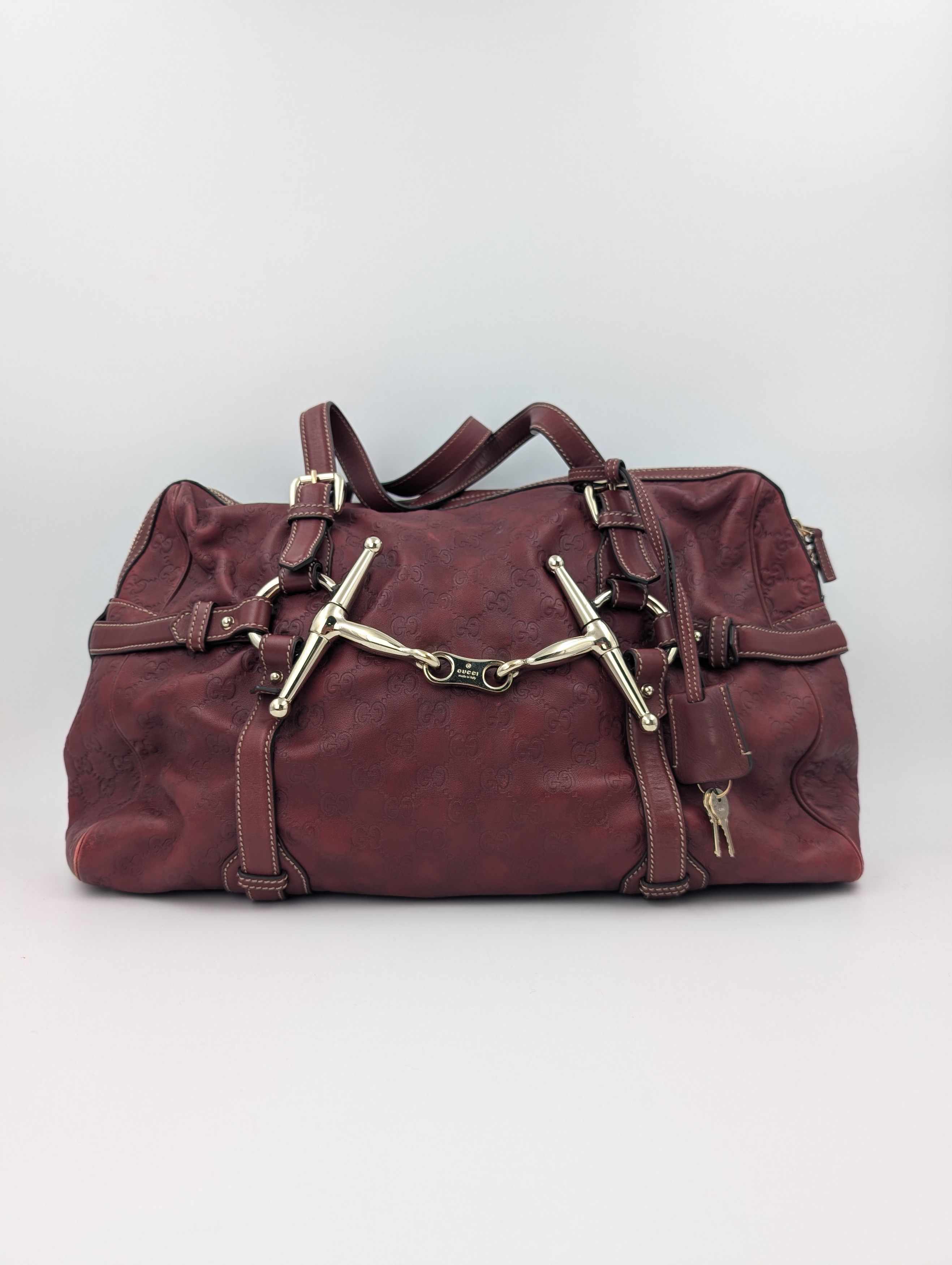 Gucci Gucci Burgundy Guccissima 85th Anniversary Boston Bag Size ONE SIZE - 2 Thumbnail
