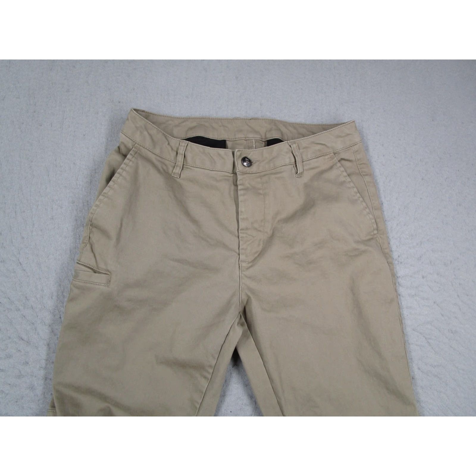 Vintage BYLT Chino Pants Mens 31 Khaki Slim Taper Casual Stretch Fawn Taupe Size US 31 - 2 Thumbnail