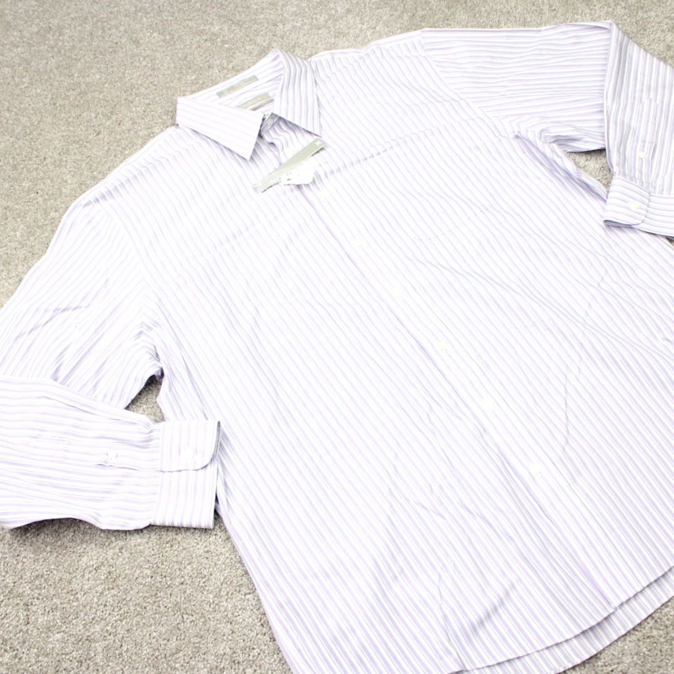 Nordstrom Nordstrom Dress Shirt Mens 17 1/2 35 Purple Classic Check Cotton Wrinkle Free Business Size US XXL / EU 58 / 5 - 5 Thumbnail