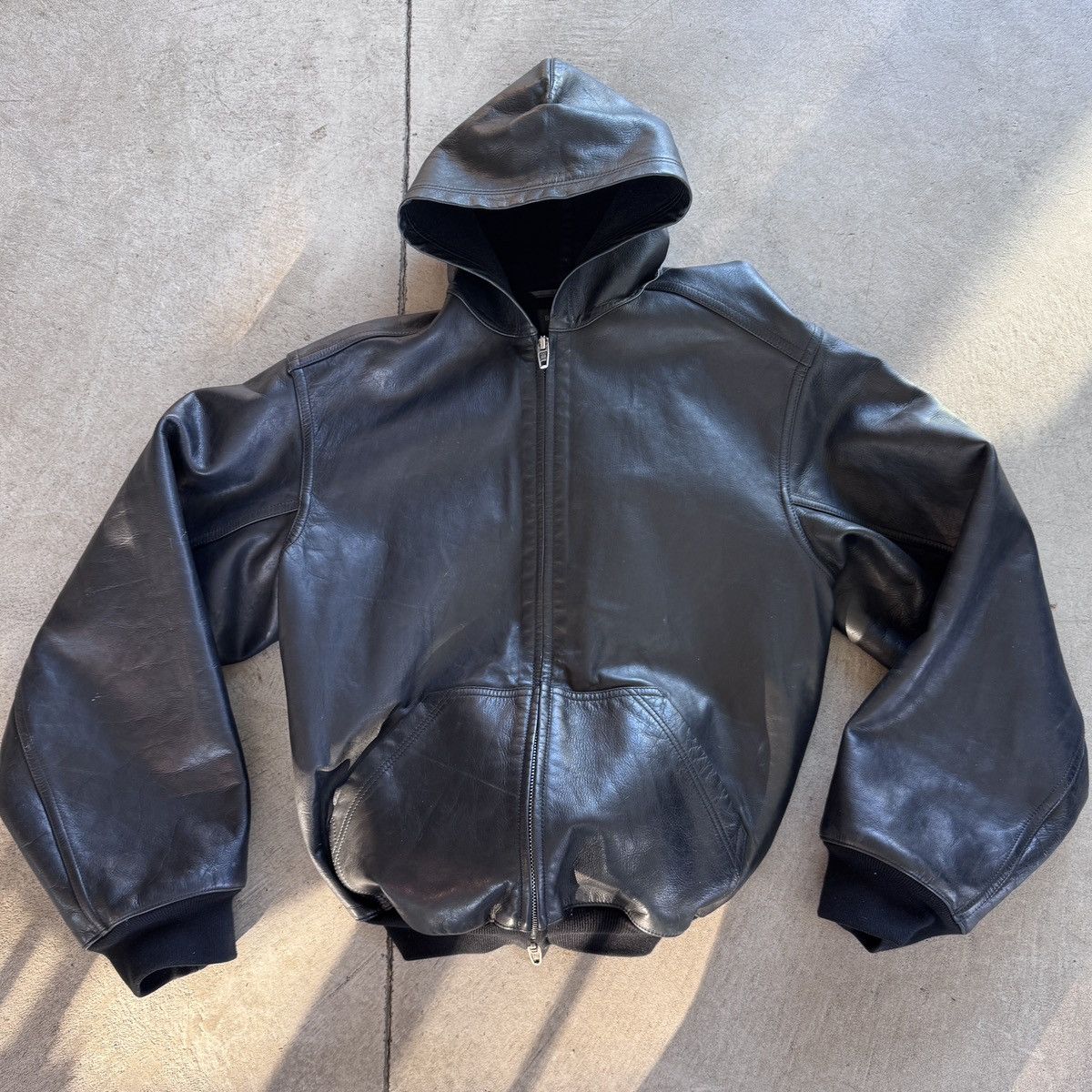 Balenciaga Balenciaga Hooded Leather Bomber Jacket Size XS / US 0-2 / IT 36-38 - 2 Thumbnail