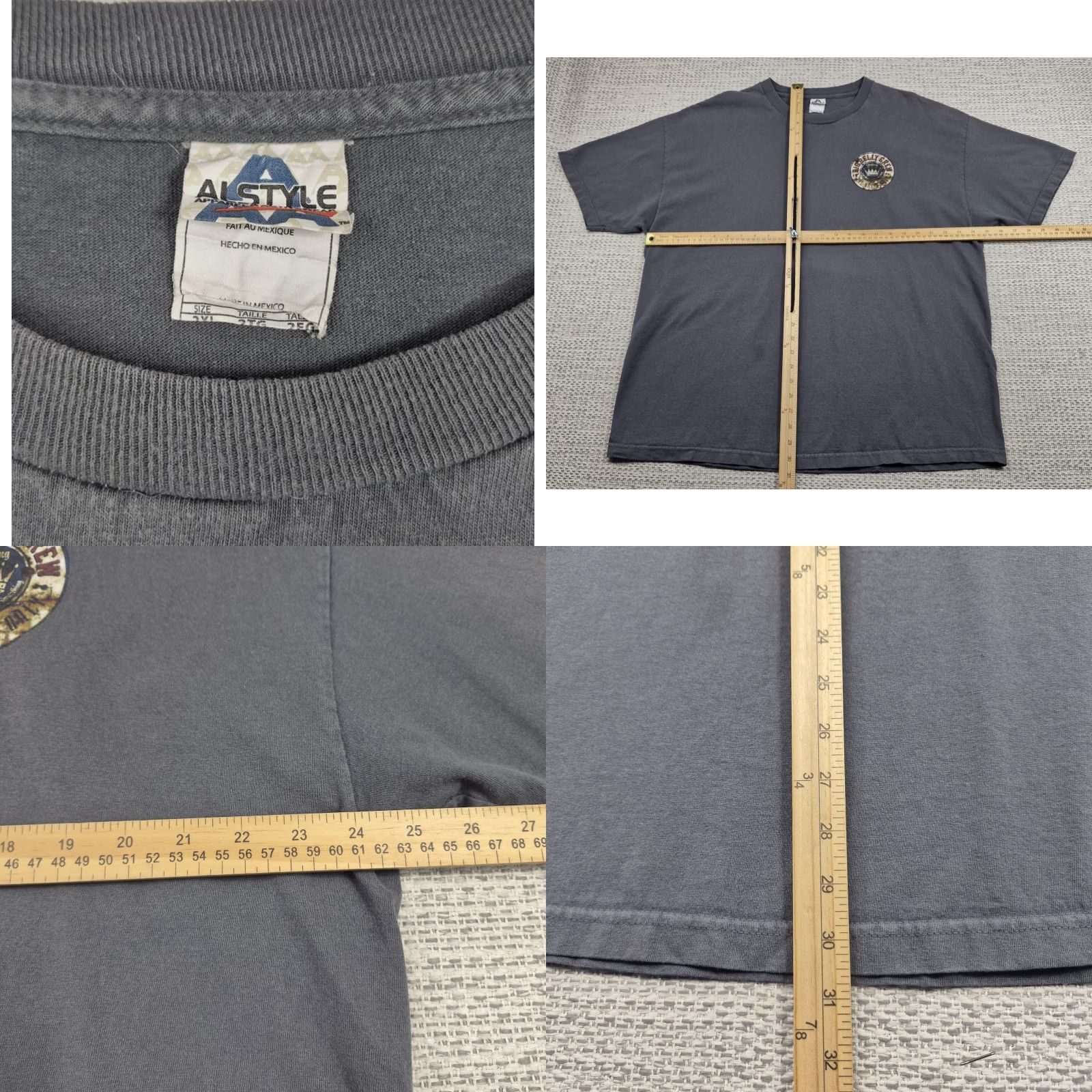 Vintage VINTAGE Alstyle Big Belly Crew Clothing Shirt Mens 2XL Graphic Tee Gray Crown Back Print Size US XXL / EU 58 / 5 - 8 Thumbnail