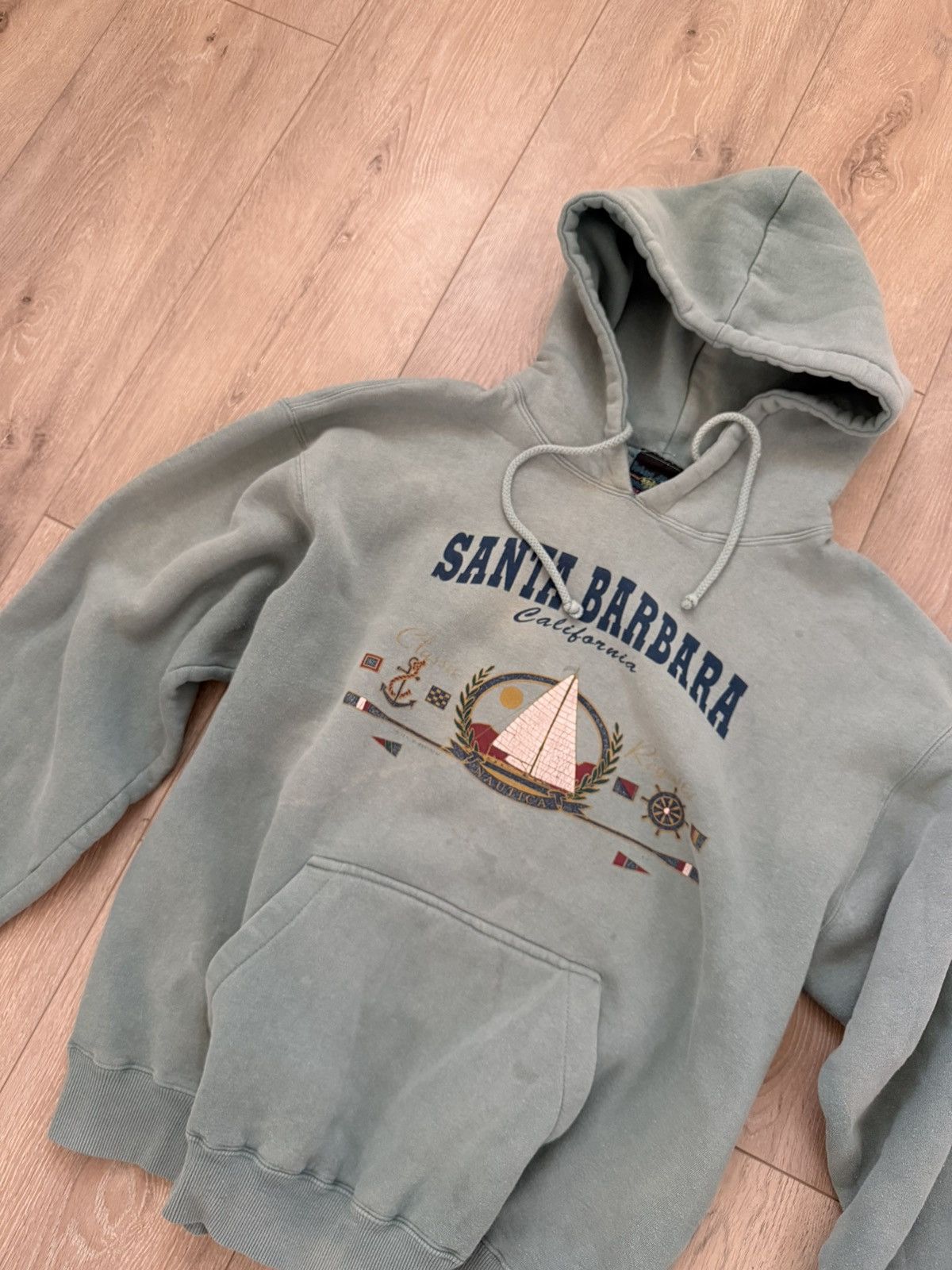 Vintage Vintage Santa Barbara Beach/surf style Hoodie Size US XL / EU 56 / 4 - 3 Thumbnail