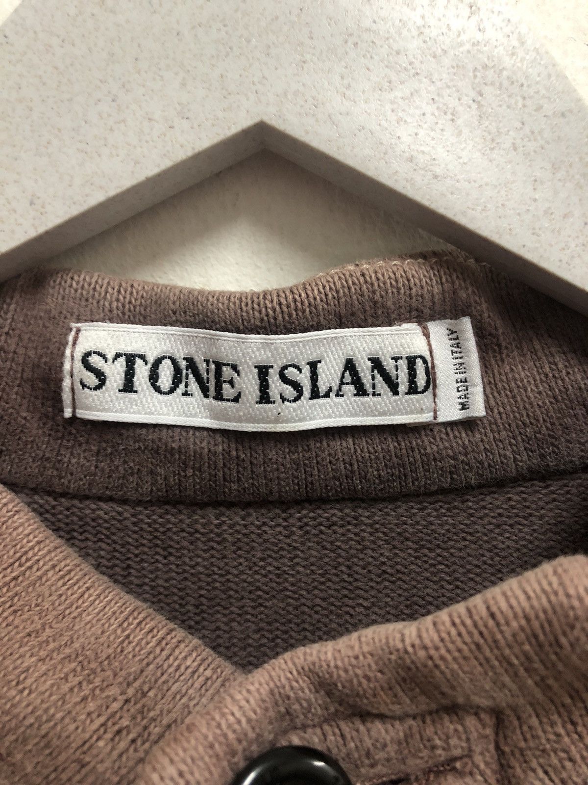 Stone Island × Vintage Vtg Stone Island Button Up Fleece Sweatshirt Size US XL / EU 56 / 4 - 4 Thumbnail
