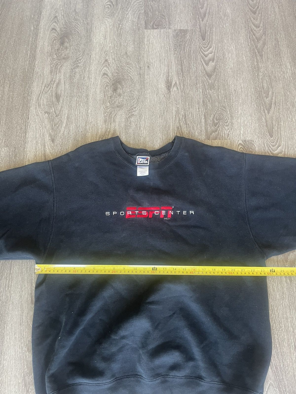 Pro Player Vintage Pro Player ESPN Brand Black Crewneck Sweatshirt Size US XL / EU 56 / 4 - 7 Thumbnail