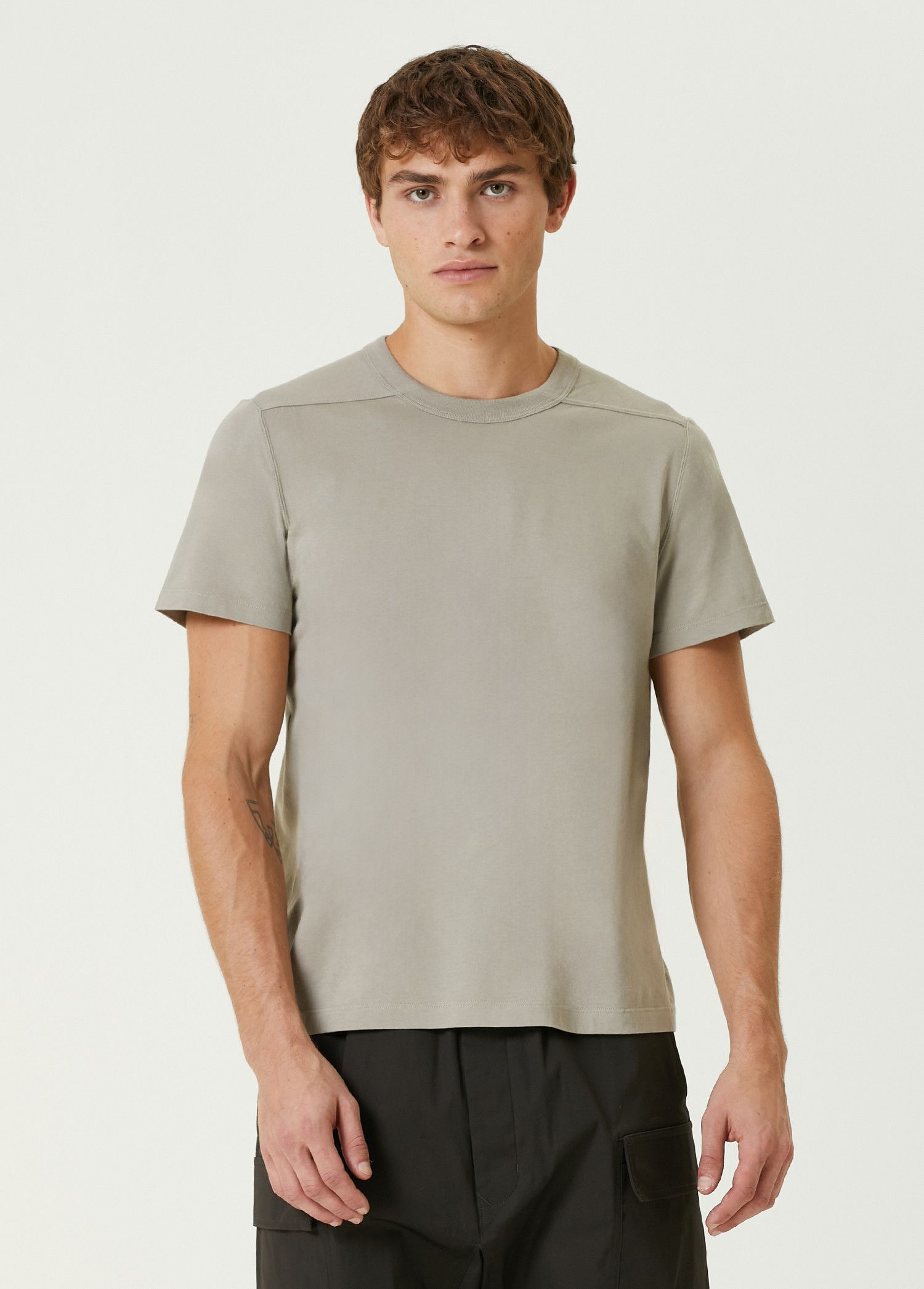Rick Owens RICK OWENS pearl beige Level T short t-shirt Size Medium Size US M / EU 48-50 / 2 - 2 Thumbnail