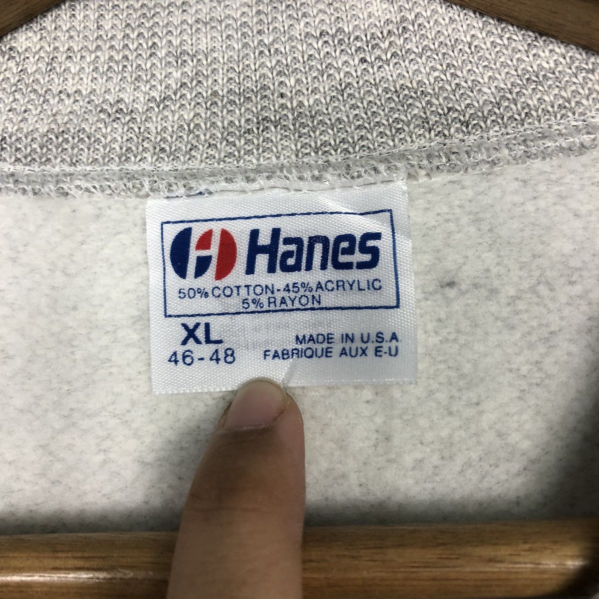 Vintage 📌Vintage Hanes Sweatshirt Made in Usa Cartoon Big Logo Size US XL / EU 56 / 4 - 14 Thumbnail