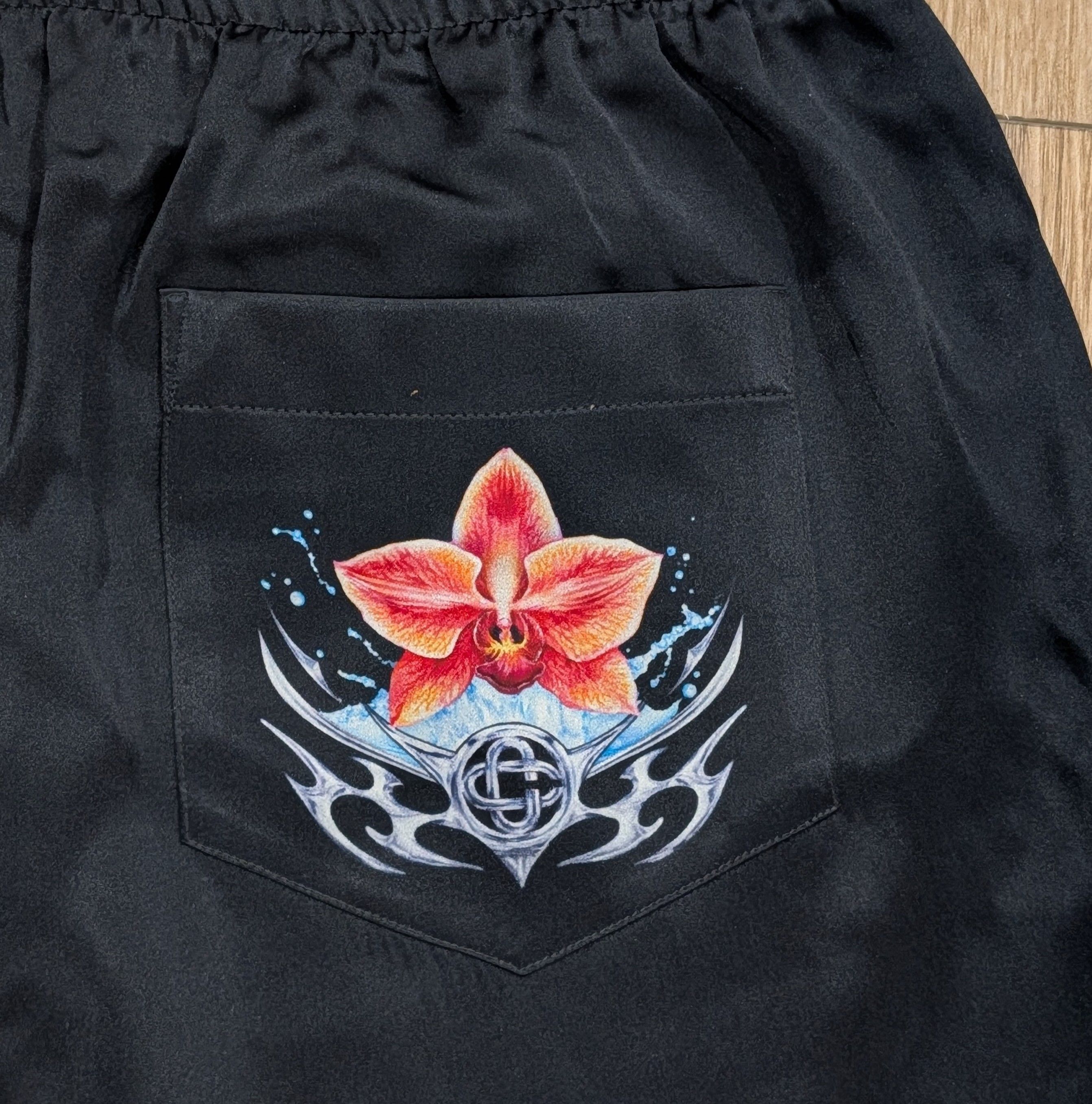 Casablanca Casablanca "Blades" Silk Shorts Dark Blue Multi Medium Size US 32 / EU 48 - 5 Thumbnail