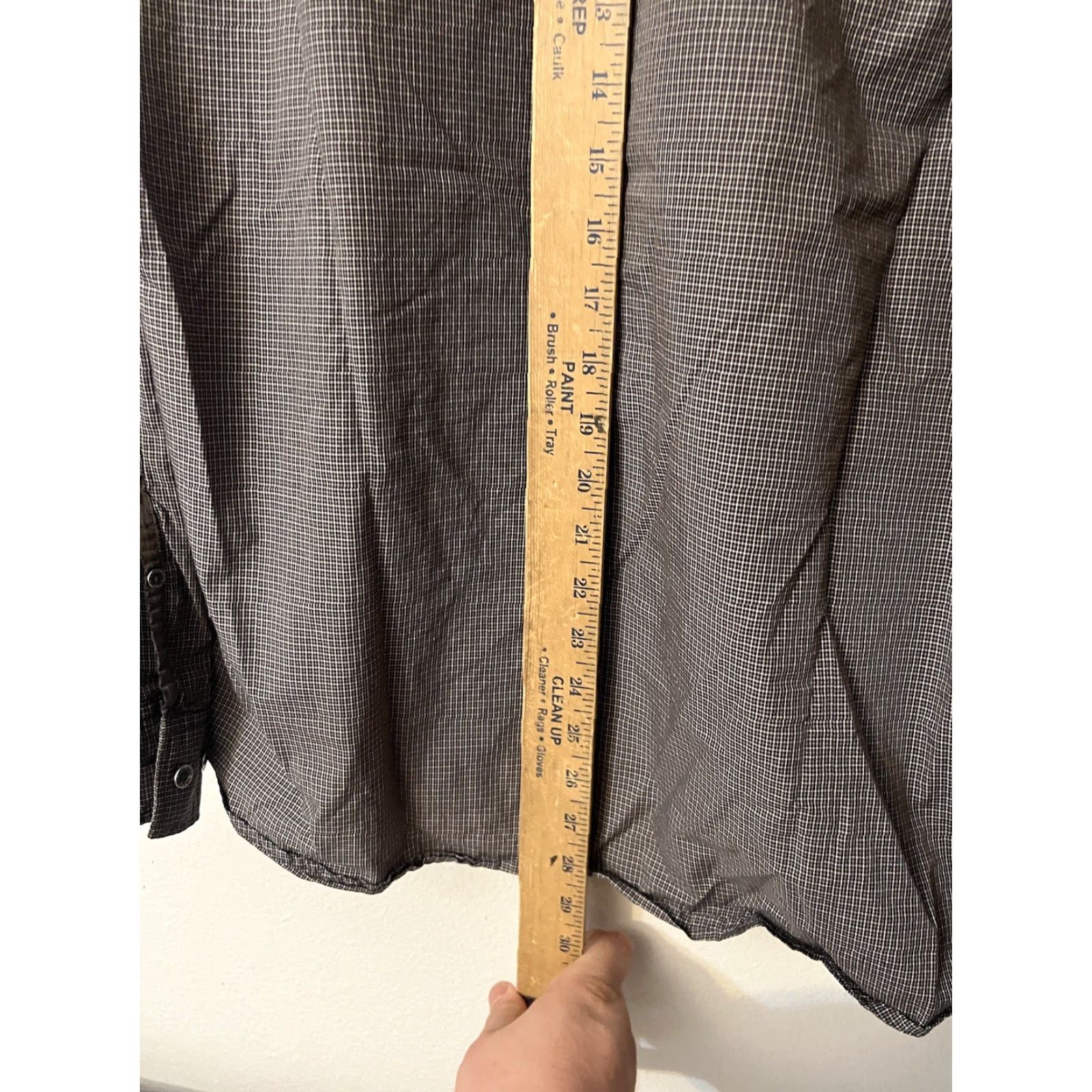 Calvin Klein Calvin Klein Collection Shirt Mens Gray Check Button-Up Long Sleeve Collared Knit? Size US M / EU 48-50 / 2 - 4 Thumbnail